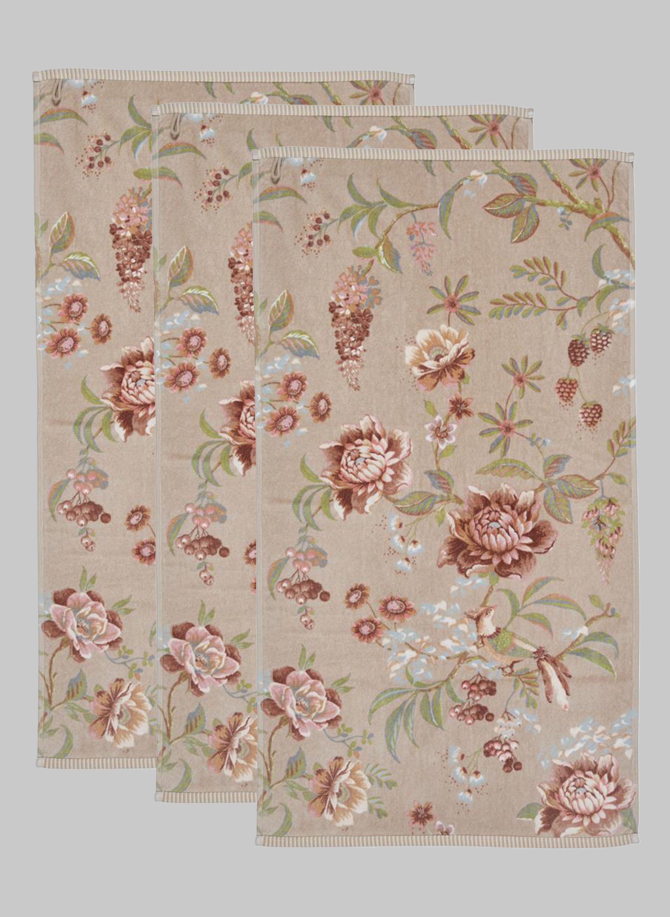 PiP Studio Handtuch Set Pip Studio, 3er Set Handtücher, Secret Garden, 55 x günstig online kaufen