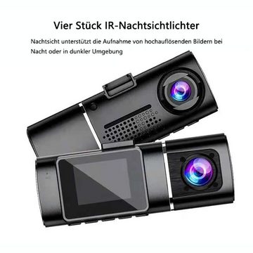 GelldG Dashcam Auto Dual 1080P HD Infrarot Nachtsicht Autokamera Vorne Innen Dashcam