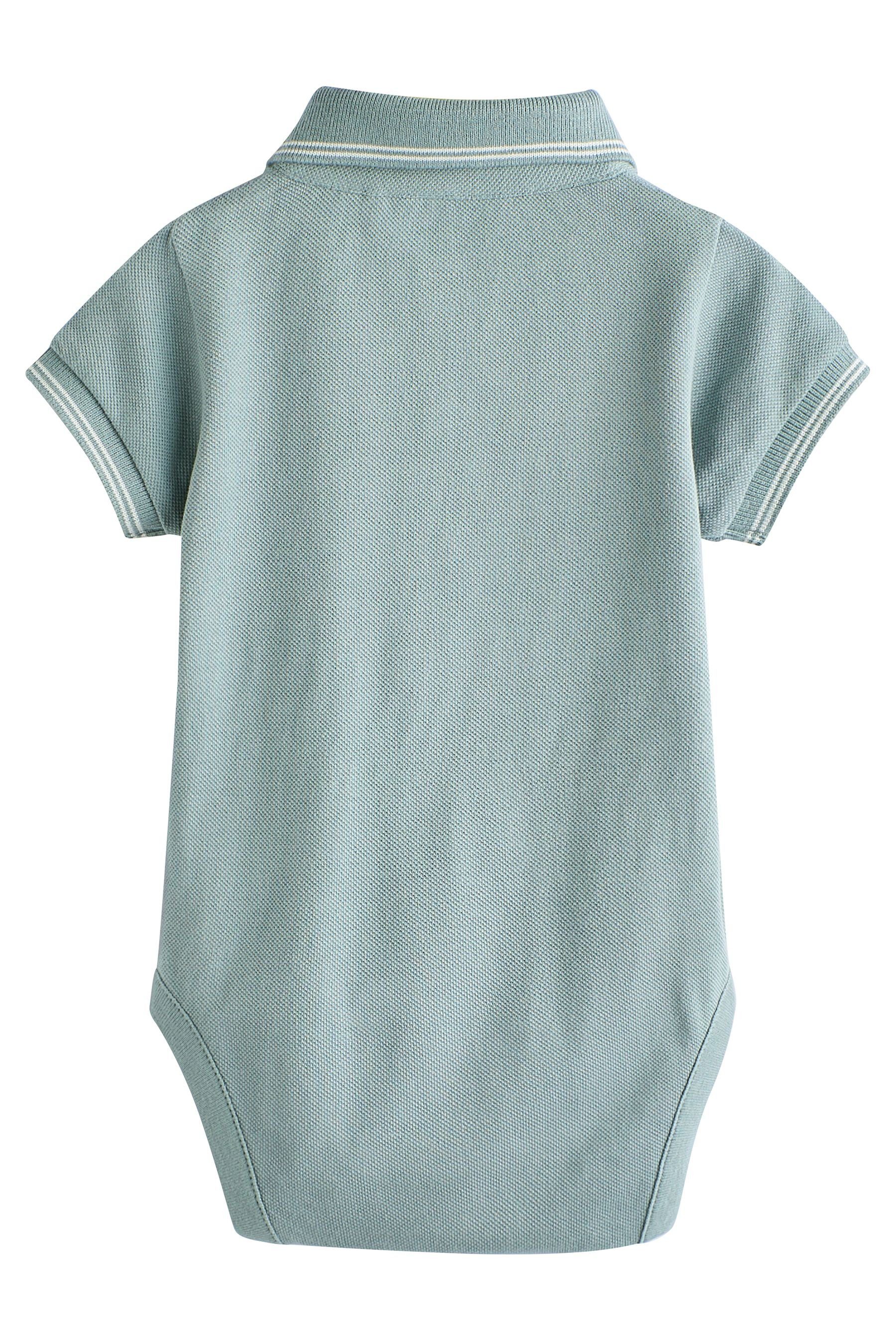 Next Shirtbody Body Sage für Babys Piqué-Poloshirt Green mit (1-tlg)
