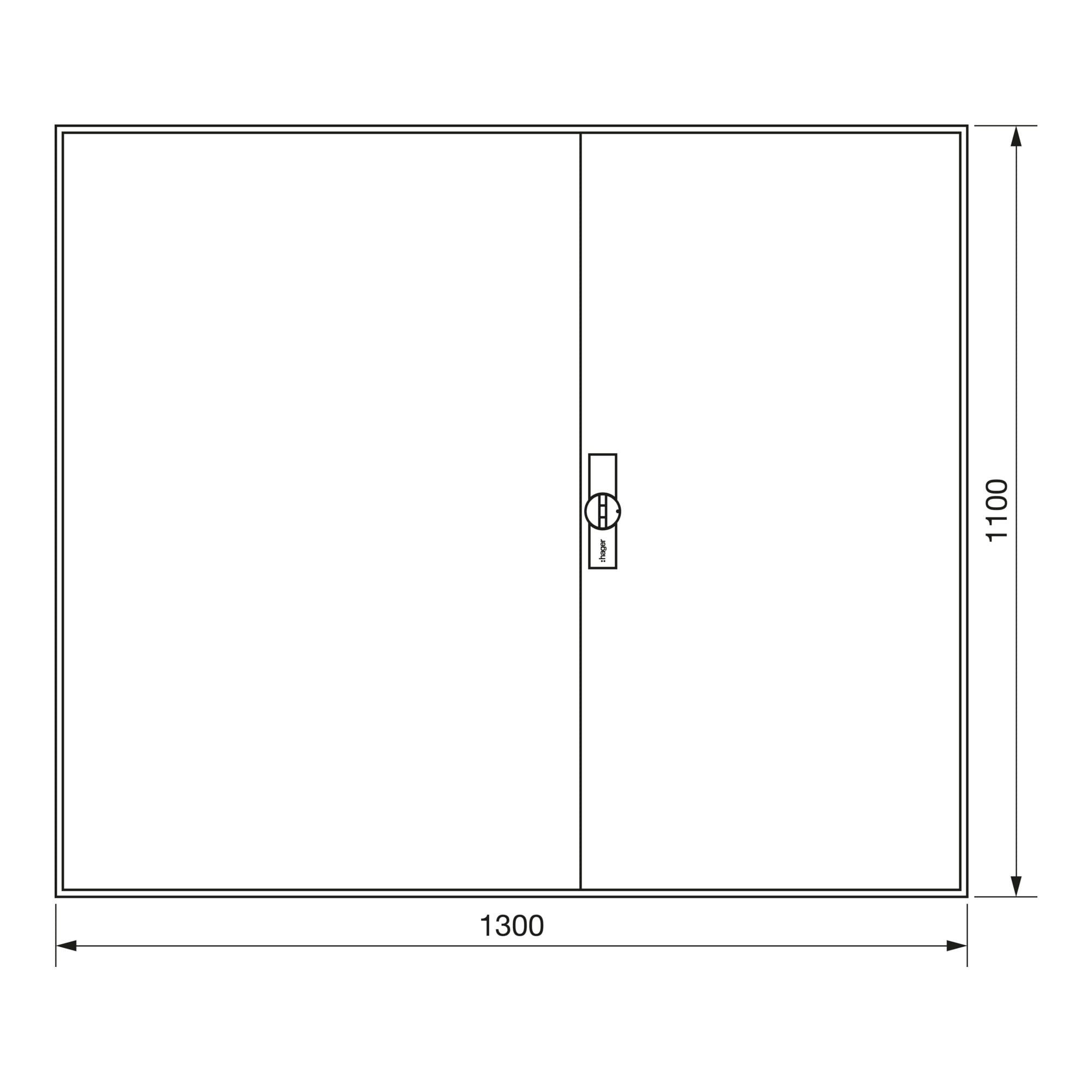 Hager Stromerzeuger Hager Zählerschrank,universZ 1100x1300x205,IP44 ZB35S