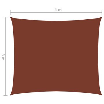 furnicato Sonnenschirm Sonnensegel Oxford-Gewebe Rechteckig 3x4 m Terrakotta-Rot