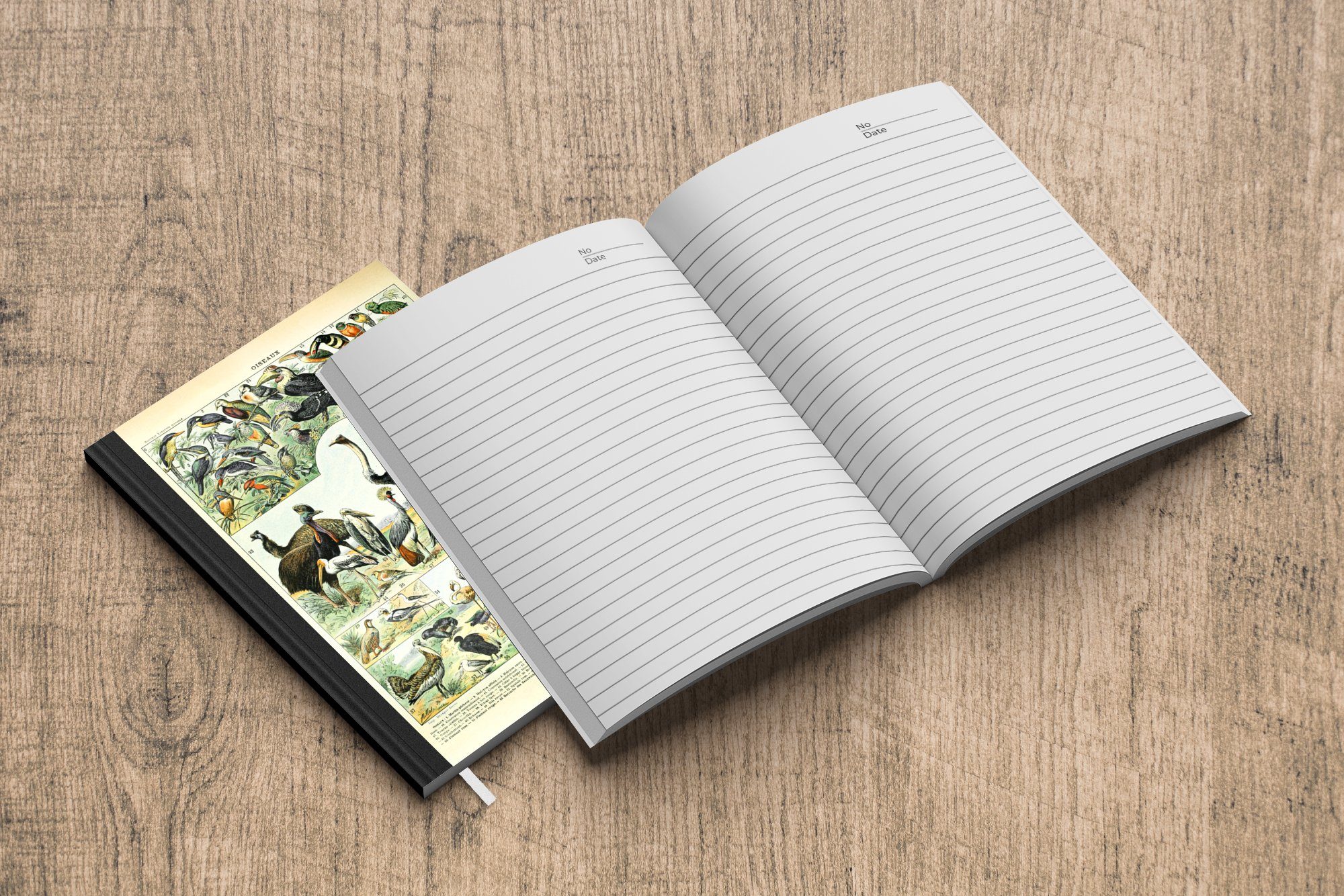 Journal, Tiere - Seiten, Design, 98 MuchoWow Tagebuch, - Notizbuch Haushaltsbuch A5, Notizheft, Merkzettel, Vögel