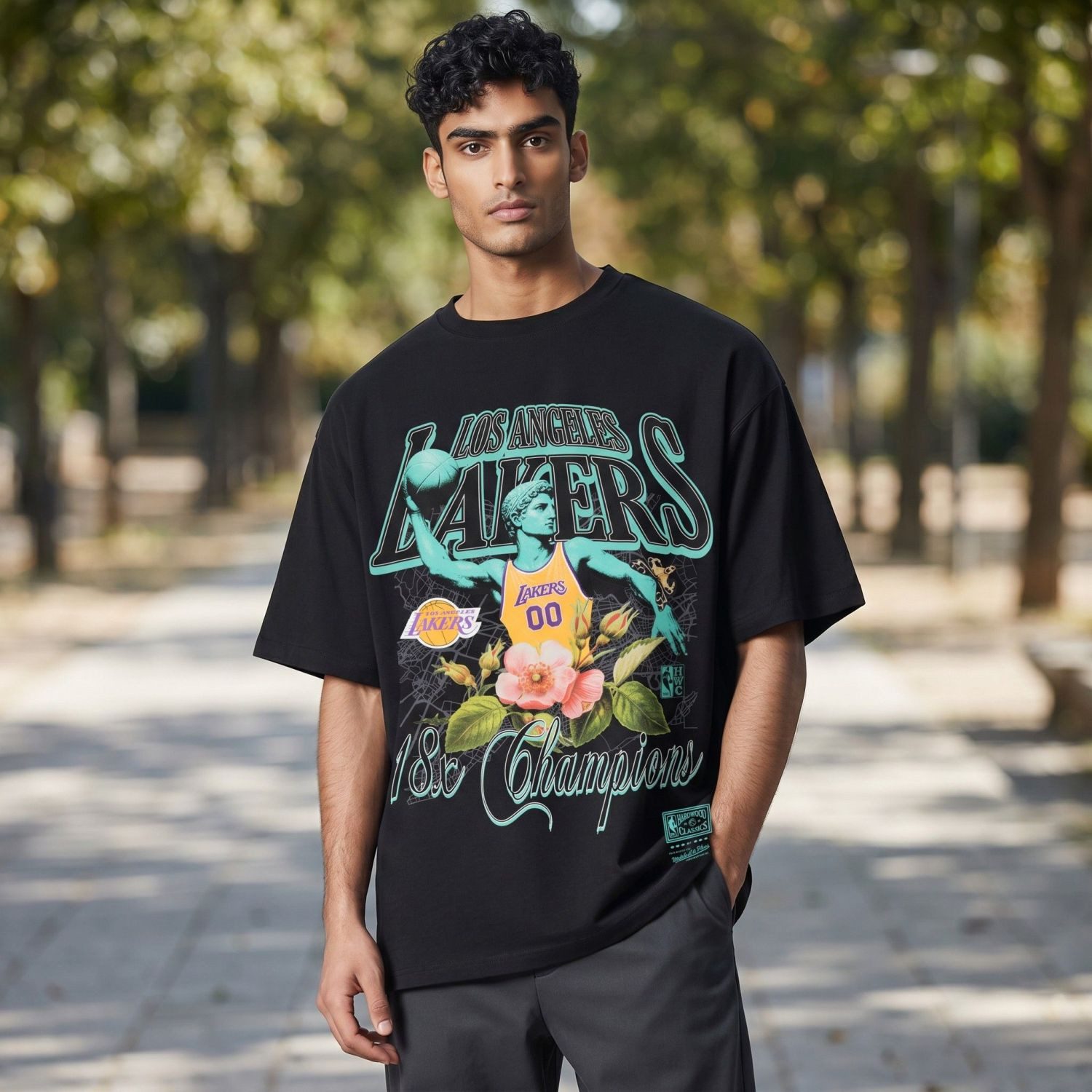 Mitchell & Ness Print-Shirt STATUE CHAMPS Los Angeles Lakers