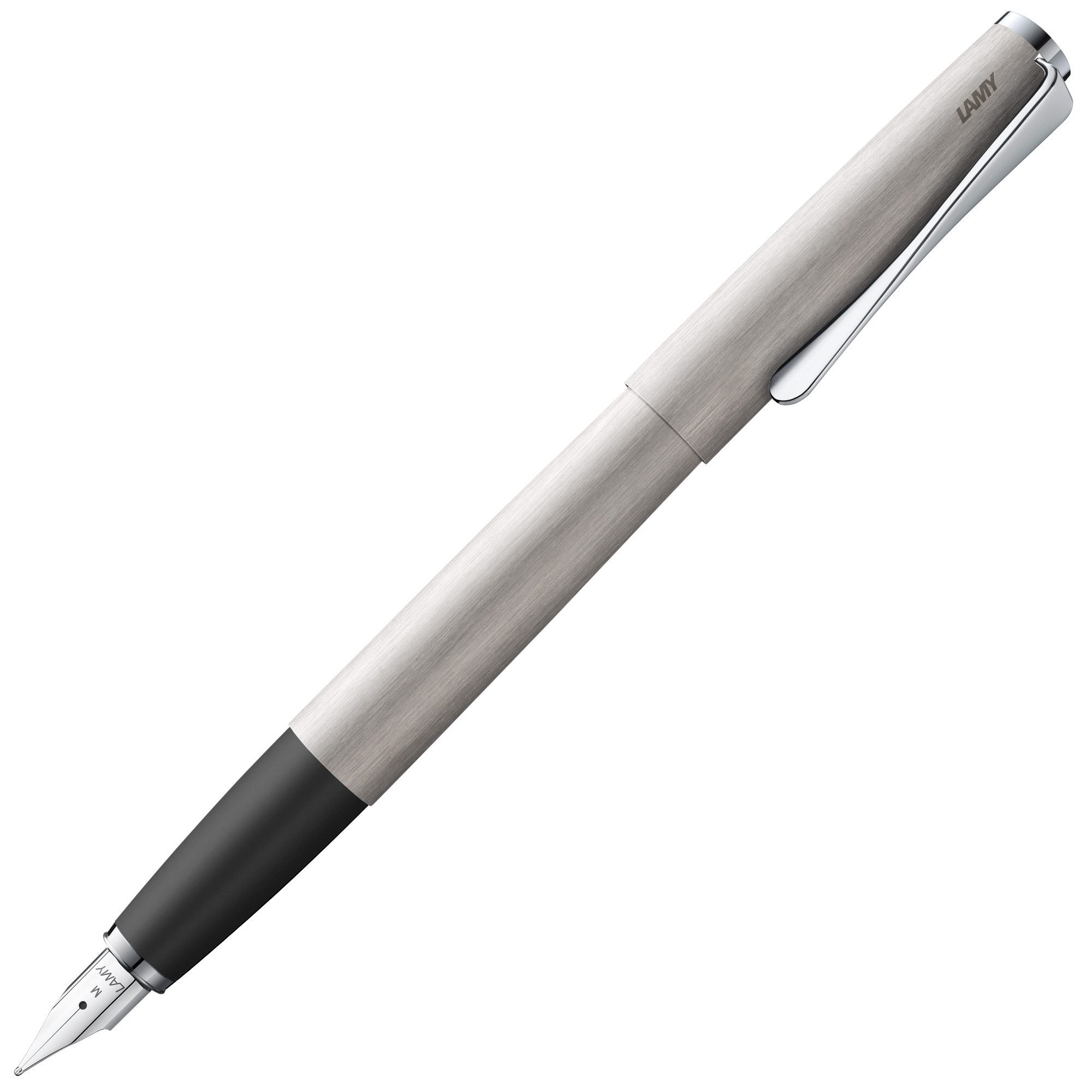 LAMY Füller LAMY studio brushed Füller Clip Stahlfeder Strichbreite M mit Tintenpa