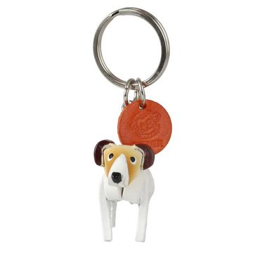 Monkimau Schlüsselanhänger Jack Russell Terrier Schlüsselanhänger Leder Tier Figur (Packung)