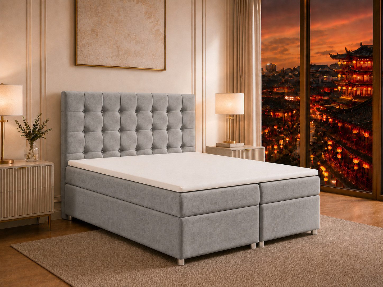 Best for Home Boxspringbett Trinity K-9 mit Stauraum & 7-Zonen Komfort – modern & komfortabel (Komplett-Set, 1-St., 140x200 160x200 180x200 200x200 cm), Handwerksqualität, TOP Preis-Leistungs-Verhältnis