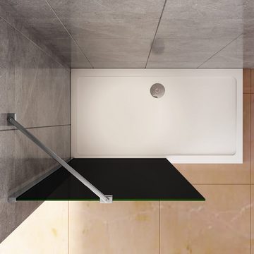 duschspa Duschwand 8mm 200cm ESG Walk in Dusche Duschkabine Glaswand Trennwand, Einscheibensicherheitsglas, Sicherheitsglas, (Set)