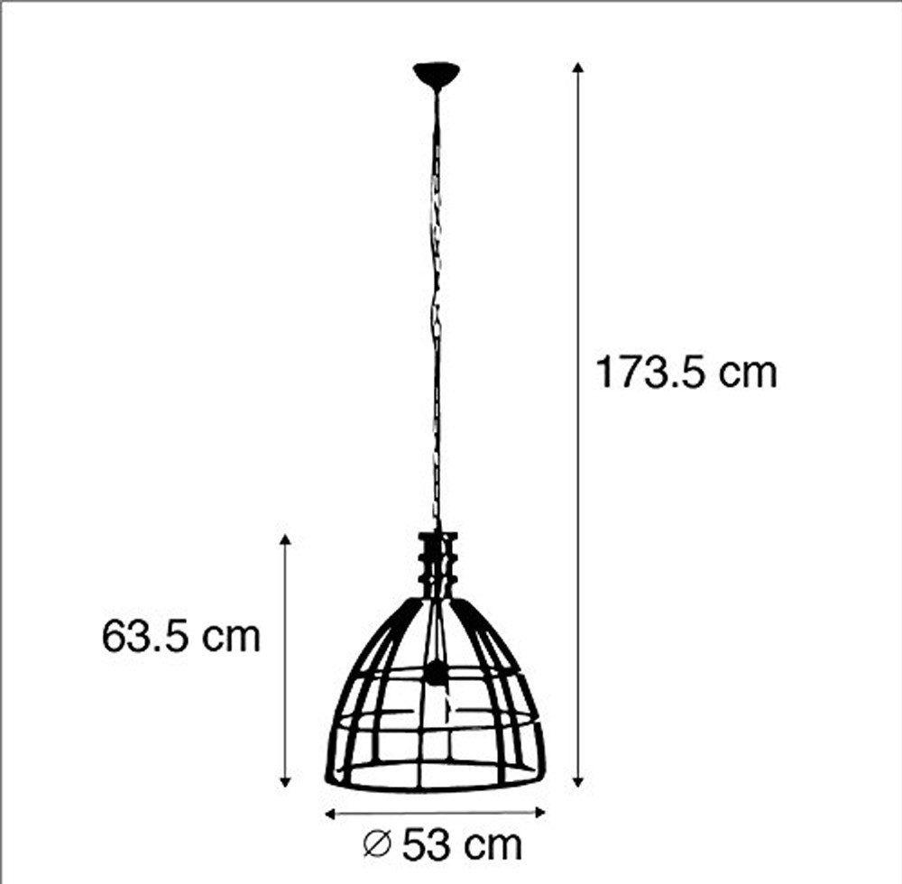 Light & Living Hängeleuchten Deckenleuchte Hängeleuchte RUDO Light & Living Lampe Ø53x63,5 Schwarz, Dimmbar
