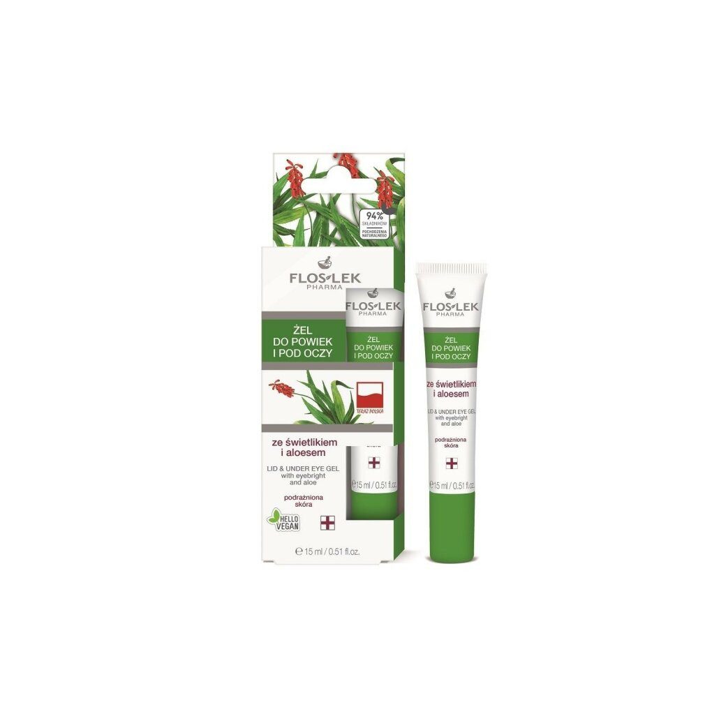 Floslek Körperpflegemittel FLOSLEK Pharma Lid- & Unteraugengel mit Augentrost und Aloe Vera
