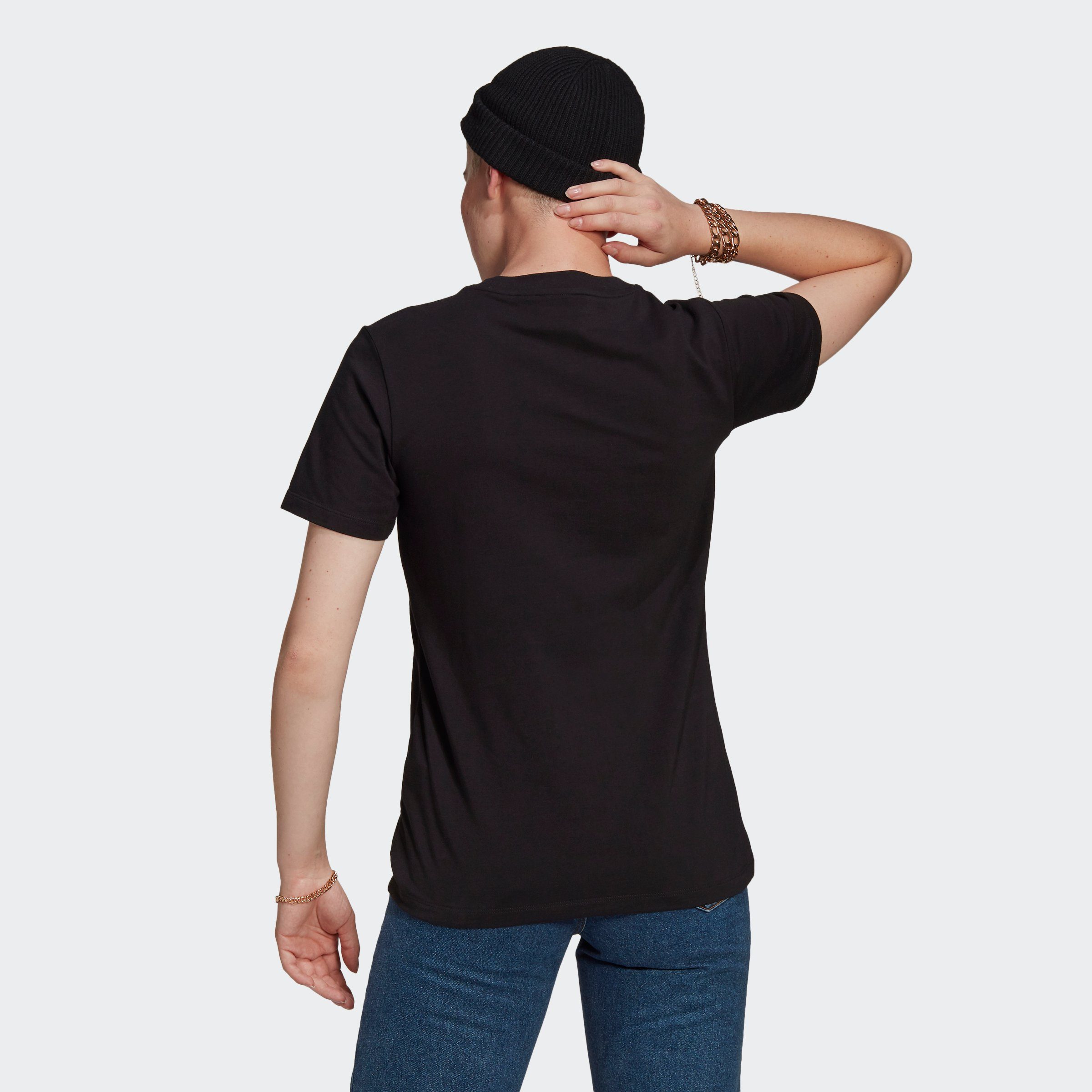 adidas Originals CLASSICS TREFOIL BLACK ADICOLOR T-Shirt