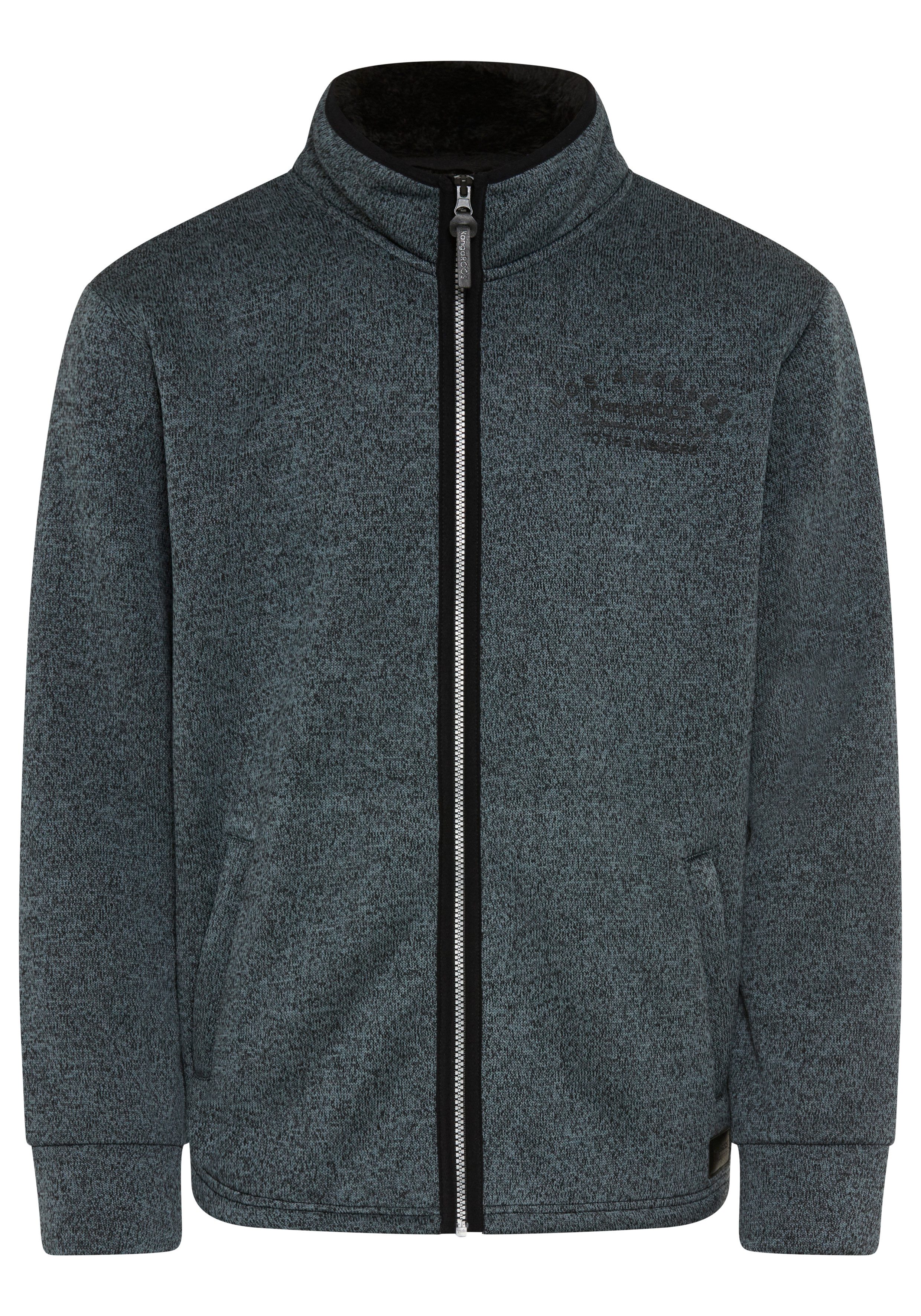 KangaROOS Strickfleecejacke innen mit Teddy Fell ideal für den Übergang – Bild 5 von 5