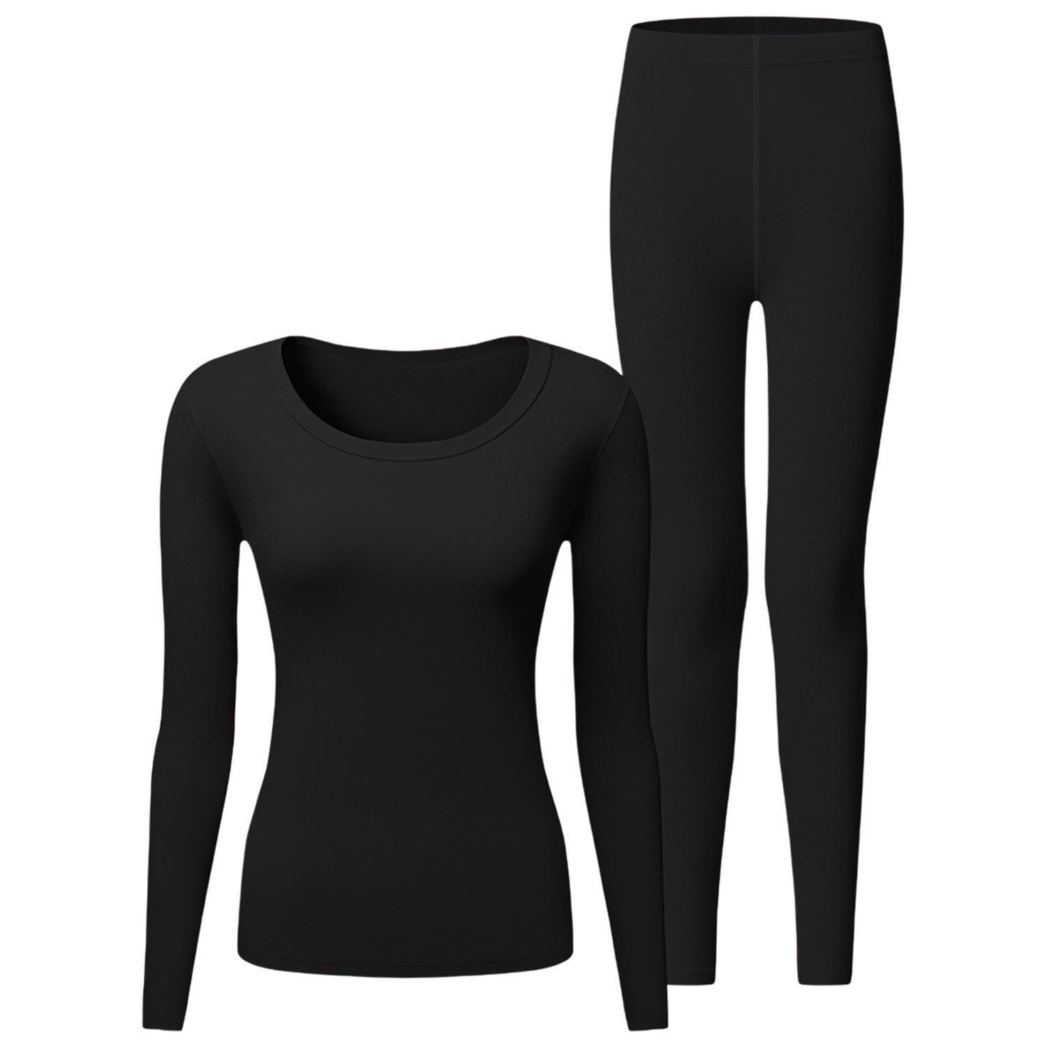 Refttenw Thermounterwäsche-Set bequem Skiwäsche Set atmungsaktiv für Mädchen ab 150cm, Warm Skiunterwäsche Funktionsunterwäsche für Ski, Fußball, Sport