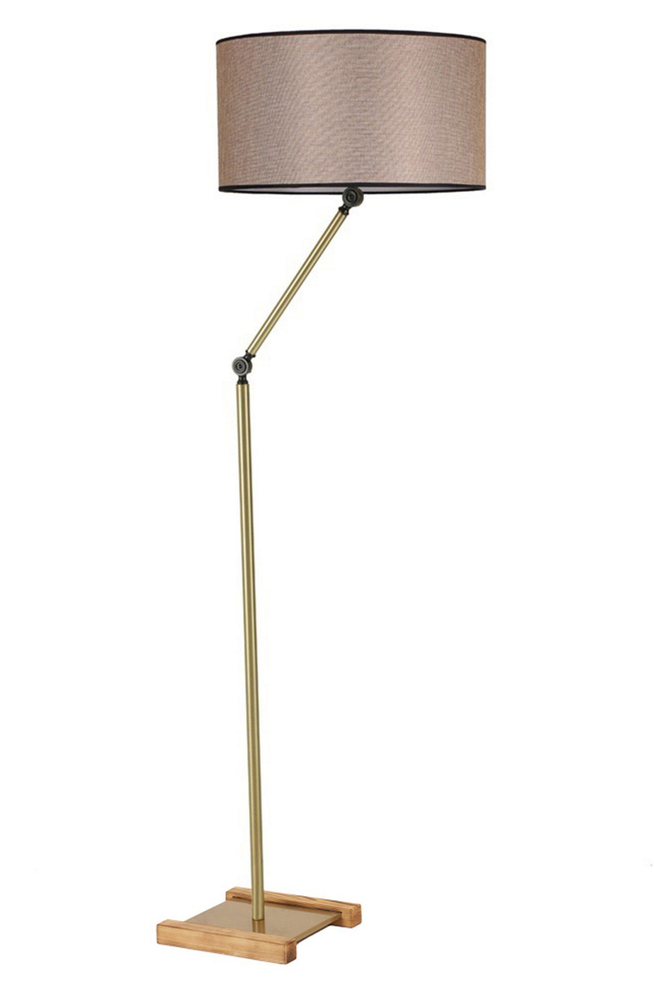 Opviq Stehlampe Lun, Gold,Beige, 25 x 25 cm, Metallkörper