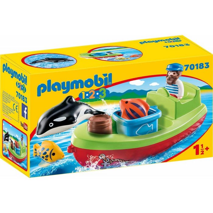 Playmobil® Spielbausteine 70183 1.2.3 Seemann mit Fischerboot