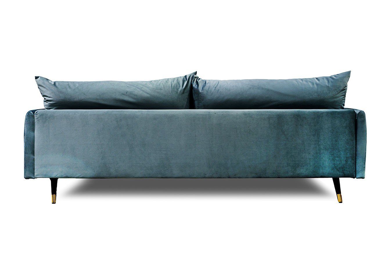 Big-Sofa Rosalie Samt 3 petrolblau Sitzer living daslagerhaus Sofa