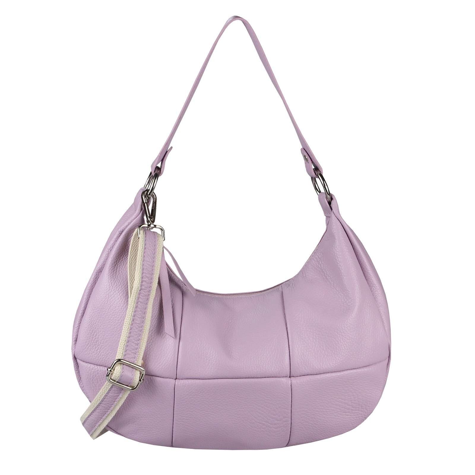 Schultertasche Made in Italy Damen Leder Tasche CrossOver