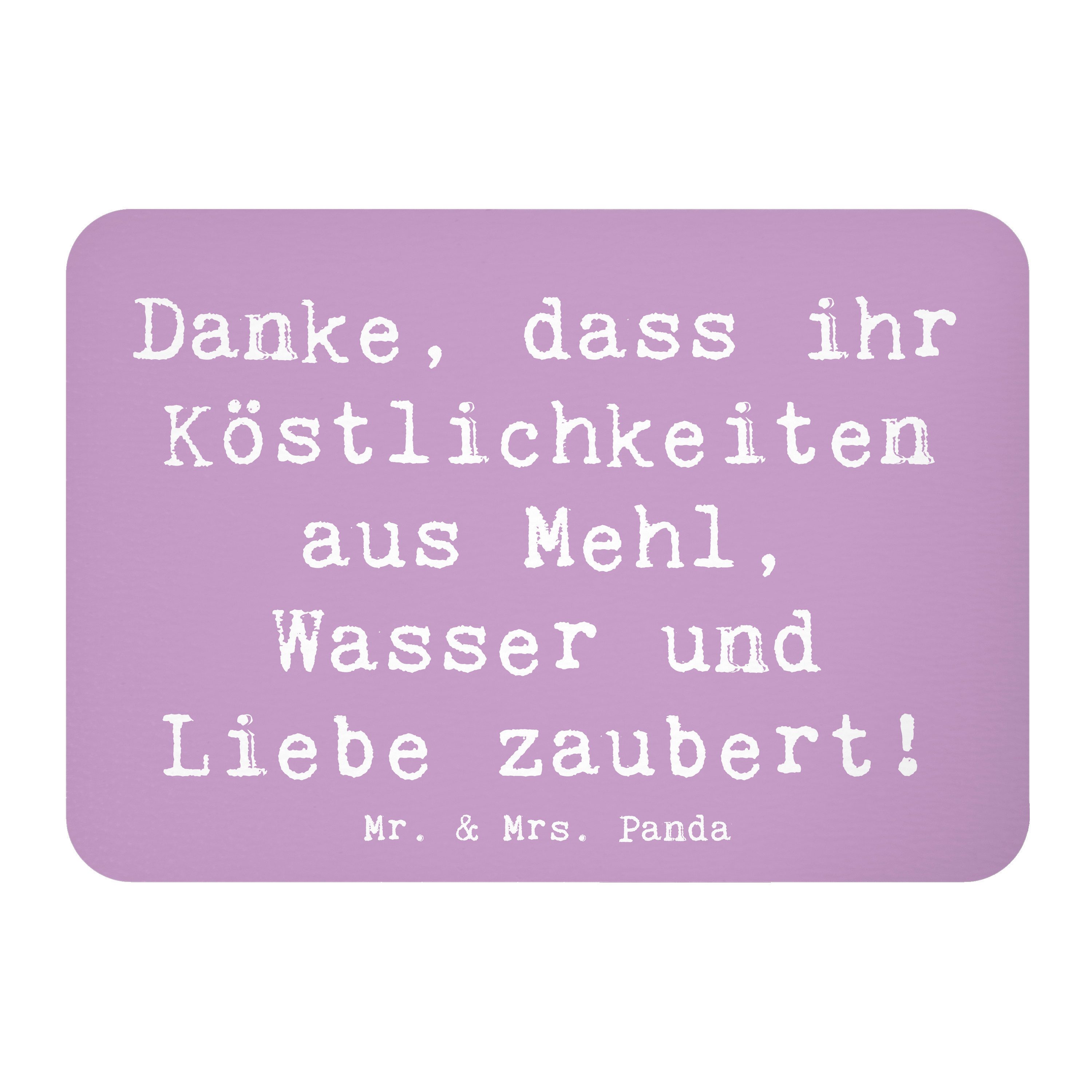 Magnet Spruch Bäcker-Dank - Lavendeltraum - Geschenk, Köstlichkeiten, Pinnwa