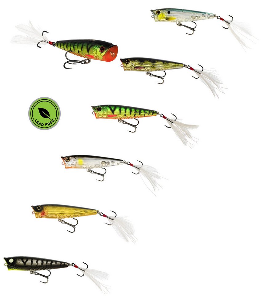 Westin Fishing Kunstköder Spot-On Popper Wobbler - 6,5cm - 7g - 6 ver. Farben wählbar/SET, (1-St), Niederfrequentes Klopfgeräusch