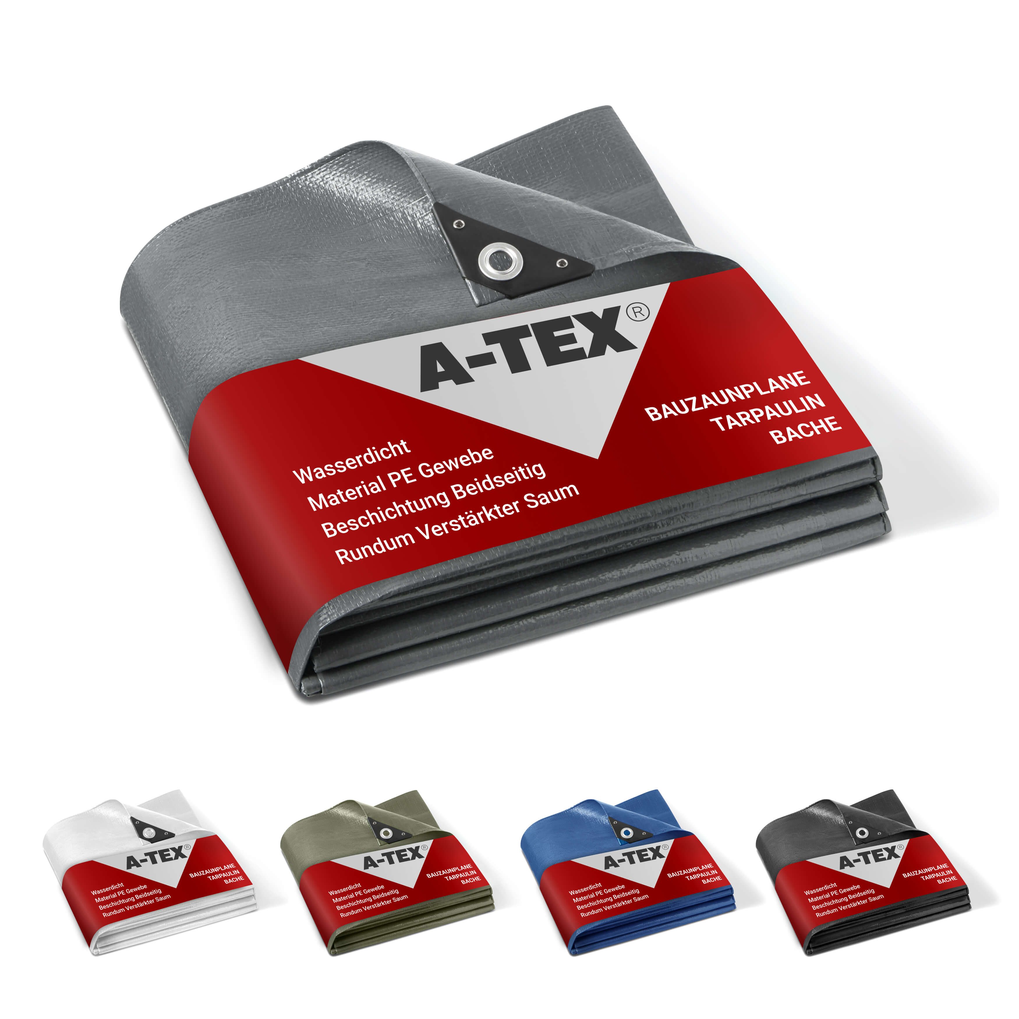 A-TEX® Schutzplane Bauzaunplane 140 g/m² Sichtschutz Zaunblende Plane blickdicht