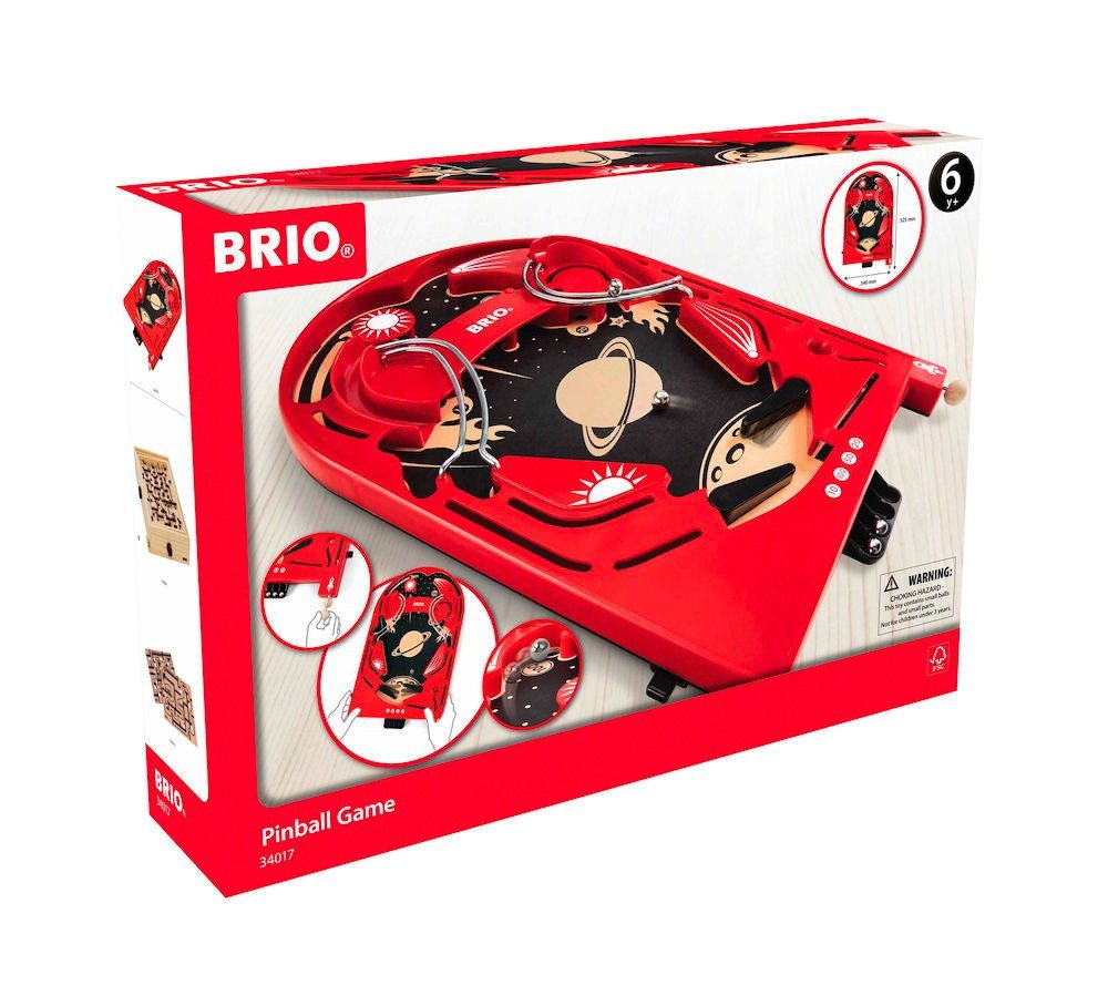 BRIO® Spiel Brio Geschicklichkeitsspiel Holz Flipper Space Safari 5 Teile 34017