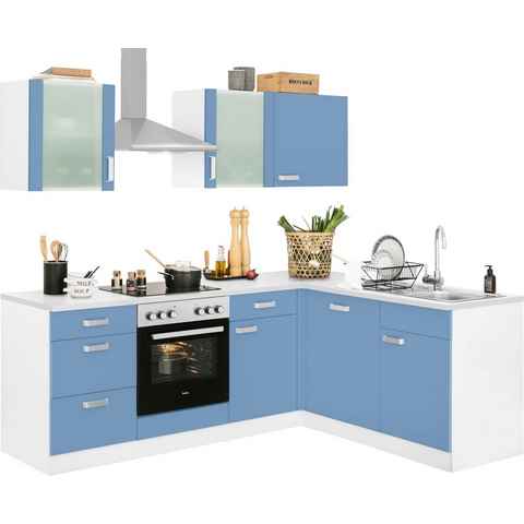 wiho Küchen Winkelküche Husum,ohne E-Geräte Stellbreite 220 x 170 cm