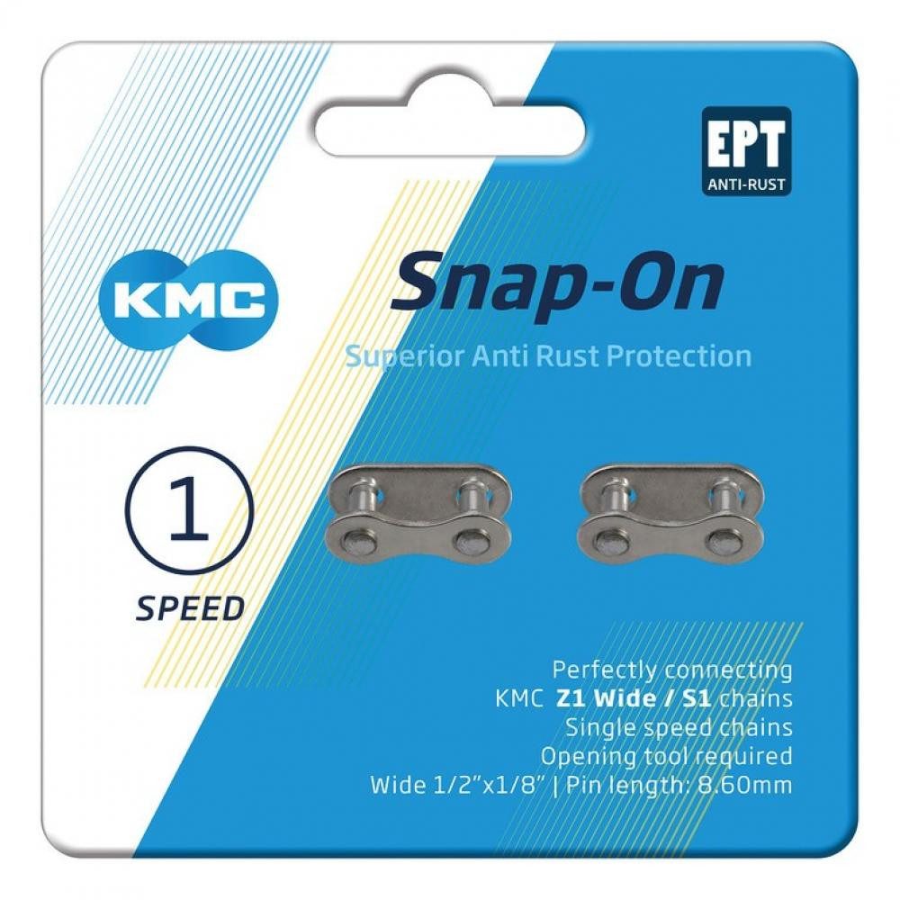 KMC Kettenschloss KMC Snap-On Wide EPT 1s Verschlußglied 1-fach Wide silber - moderne Au