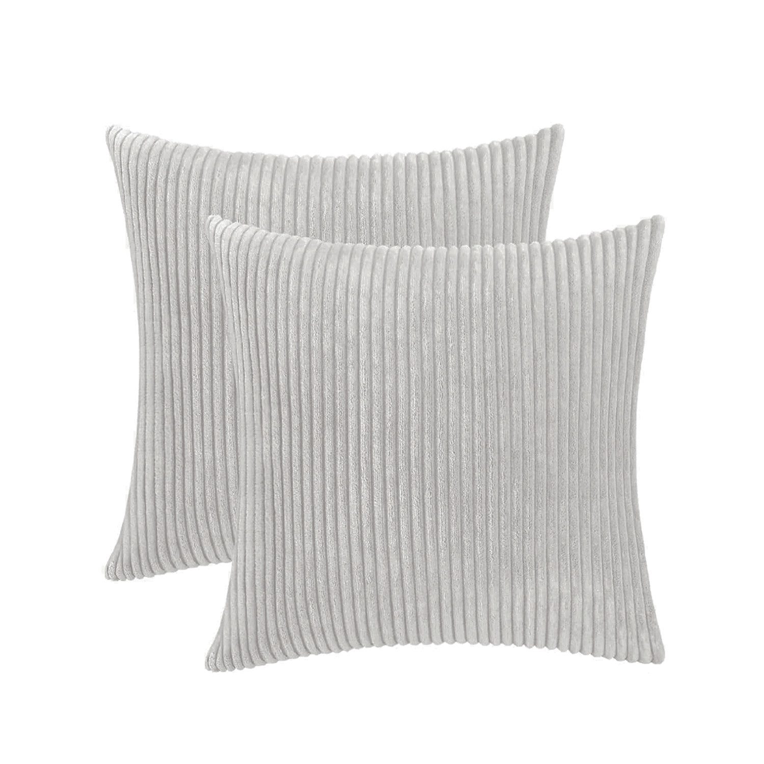 OKWISH Kissenbezüge 2er Set Kordsamt gestreiftes Kissenhülle Dekokissen, (2 günstig online kaufen