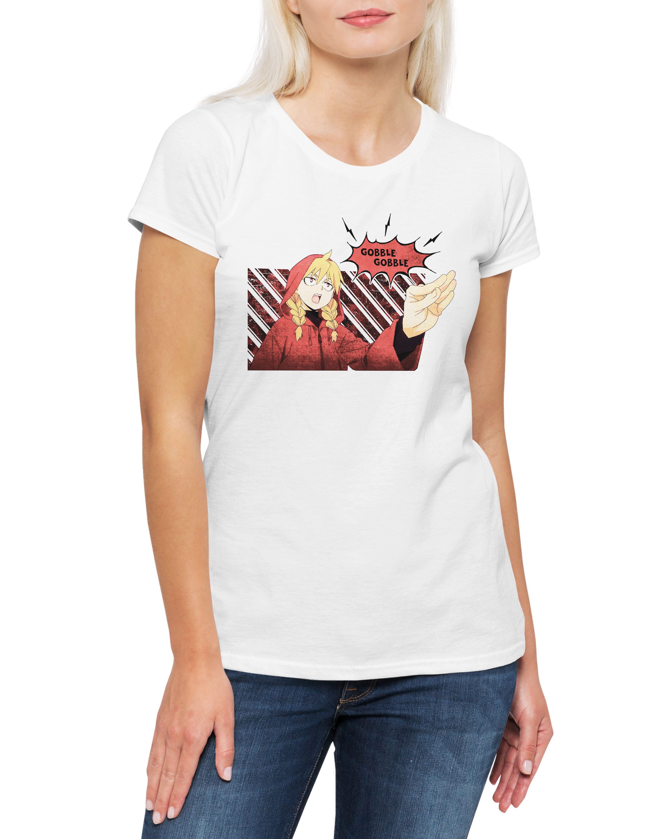 Print-Shirt Gobble Gobble 2 Damen T-Shirt Daemons Realm Manga Hiromu Of The Shadow