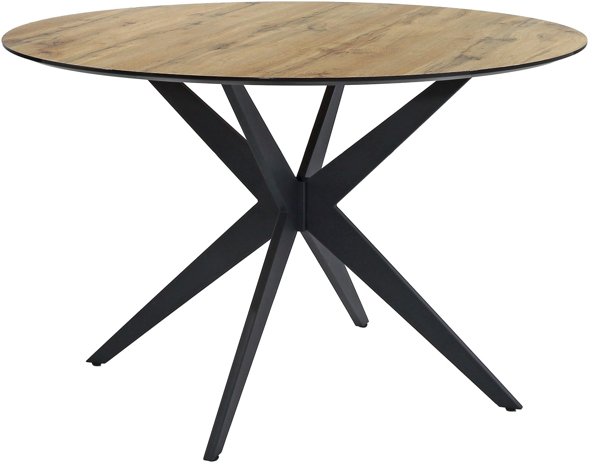 Jockenhöfer Gruppe Esstisch Thilo, stilvolle Wildeiche-Optik, melaminbeschichtet, 120 cm Durchmesser