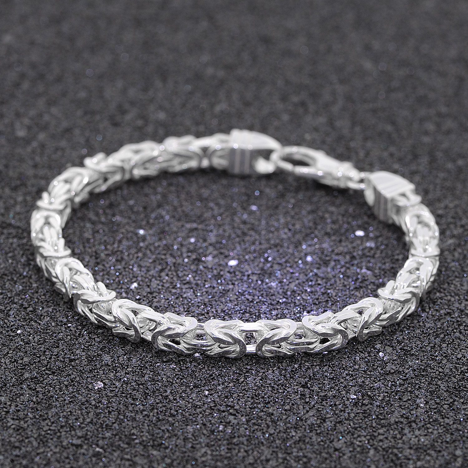 trendor Gliederarmband Königskette Sterlingsilber 925 Breite 4,7 mm