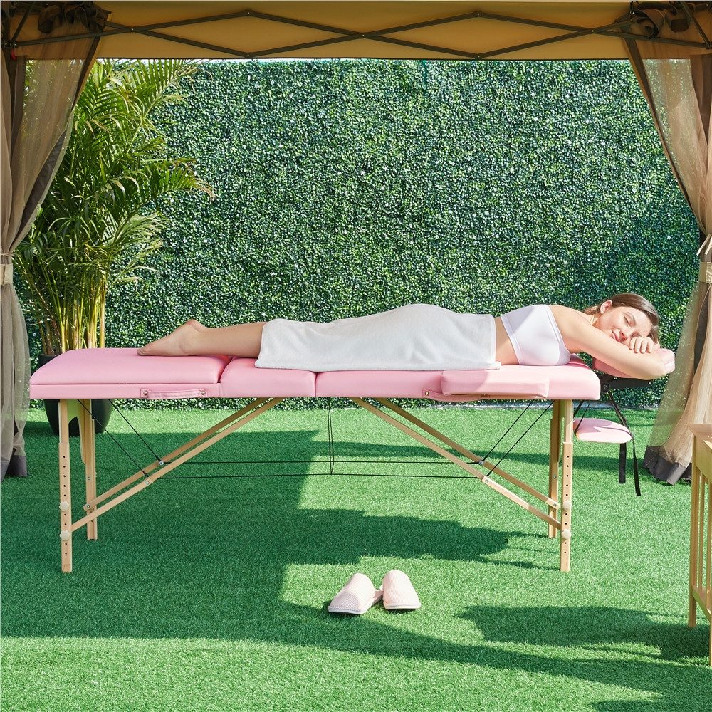 Yaheetech Massageliege, 3 Zonen Mobile Massagebett Faltbar