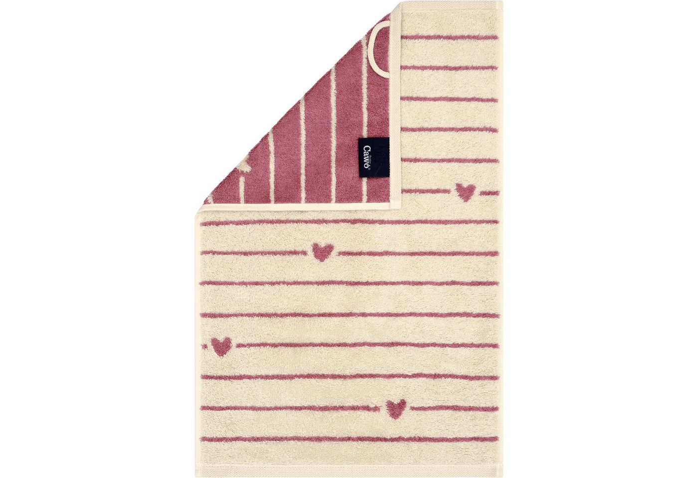 Cawö Handtücher Heart Beats Lines & Hearts 6276, 100% Baumwolle (1-St)
