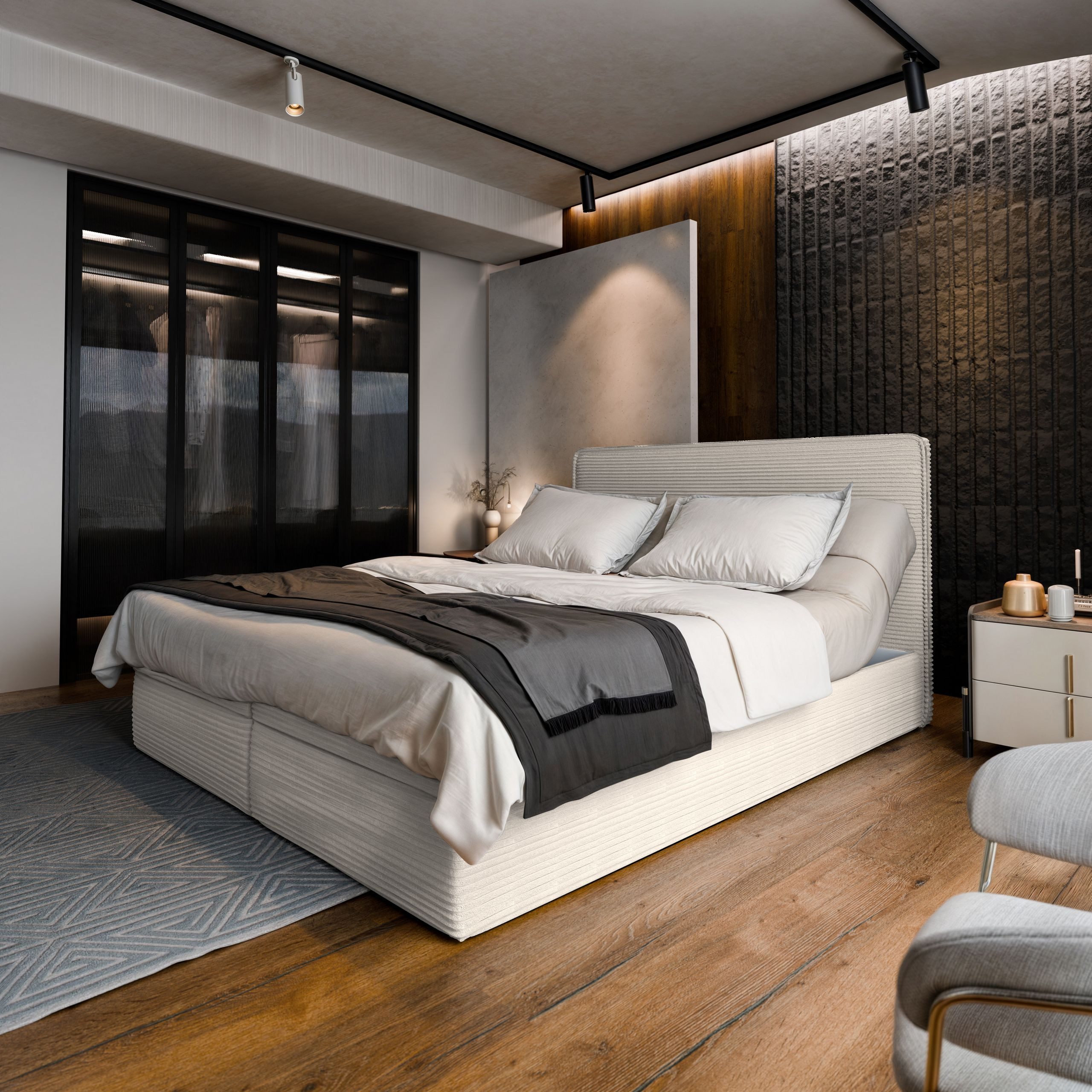 Masseno Boxbett ASTOR 180x200 cm mit Bonell Matratze und Topper günstig online kaufen