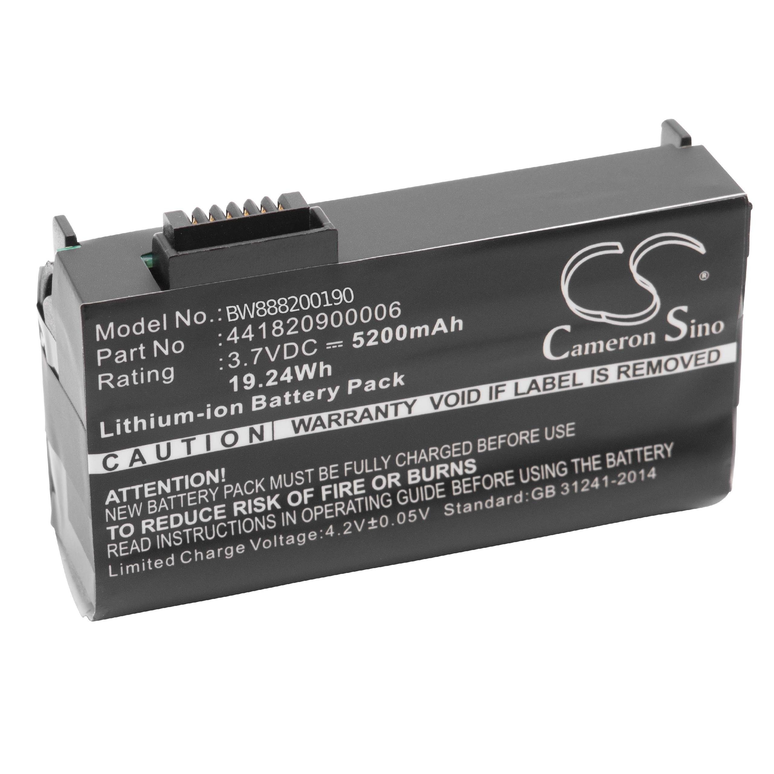 vhbw kompatibel mit Getac PS336, PS236 Akku Li-Ion 5200 mAh (3,7 V)