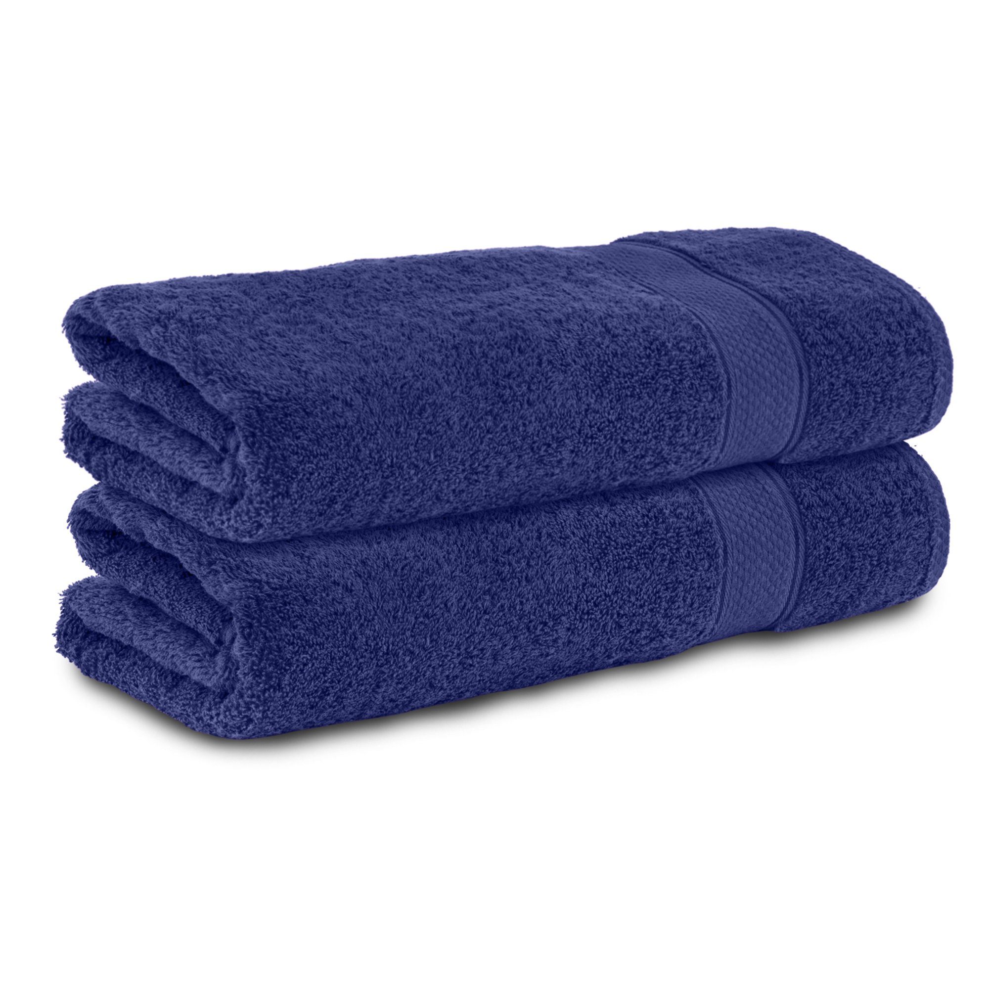Komfortec Handtücher 100% Baumwolle, 470 g/m², Frottee (2-St), Badetücher 50x100 cm Set, Weich Navy Blau