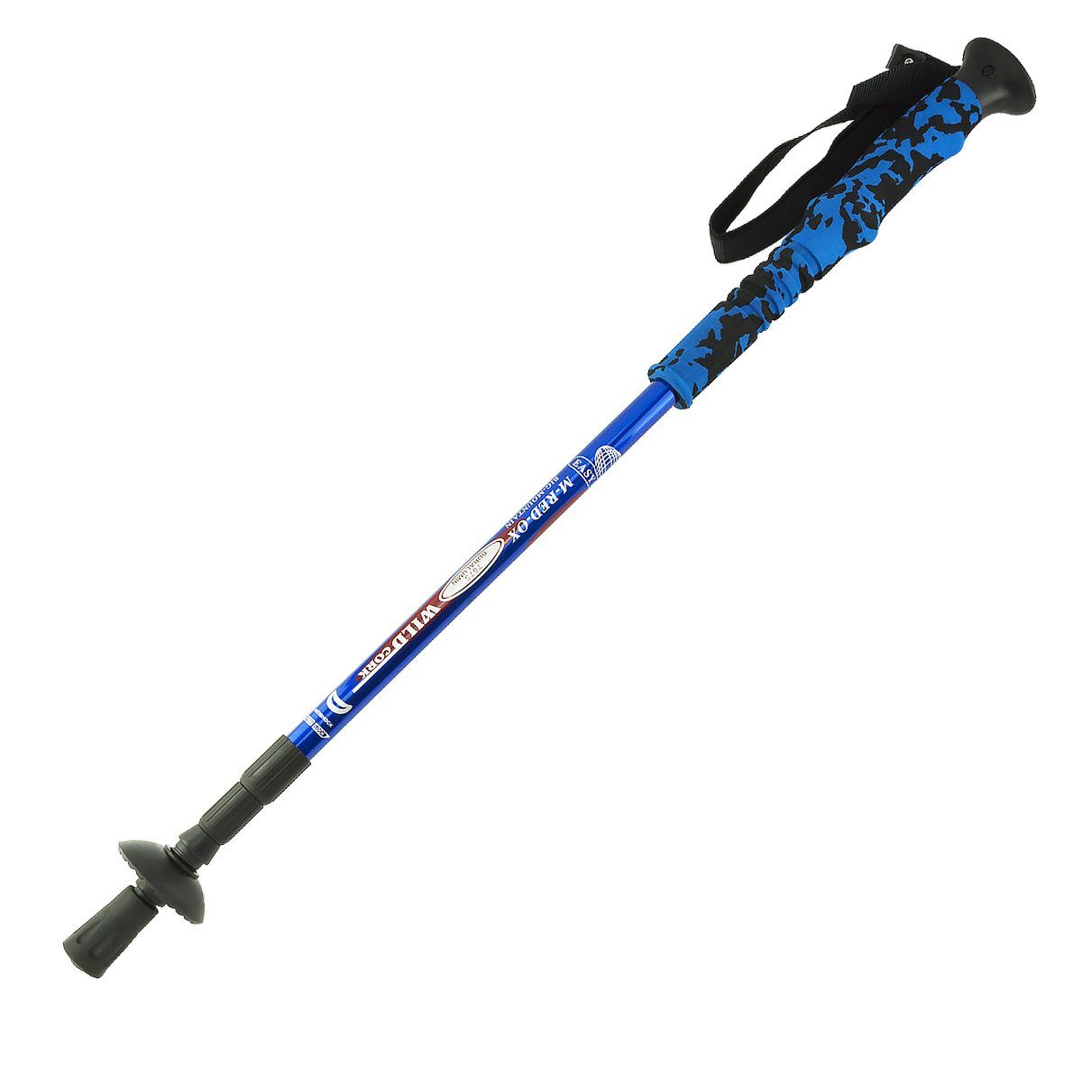 MidGard Nordic-Walking-Stöcke 65-134cm höhenverstellbar, Antischock Dämpfung, Wanderstöcke (1 St) Blau