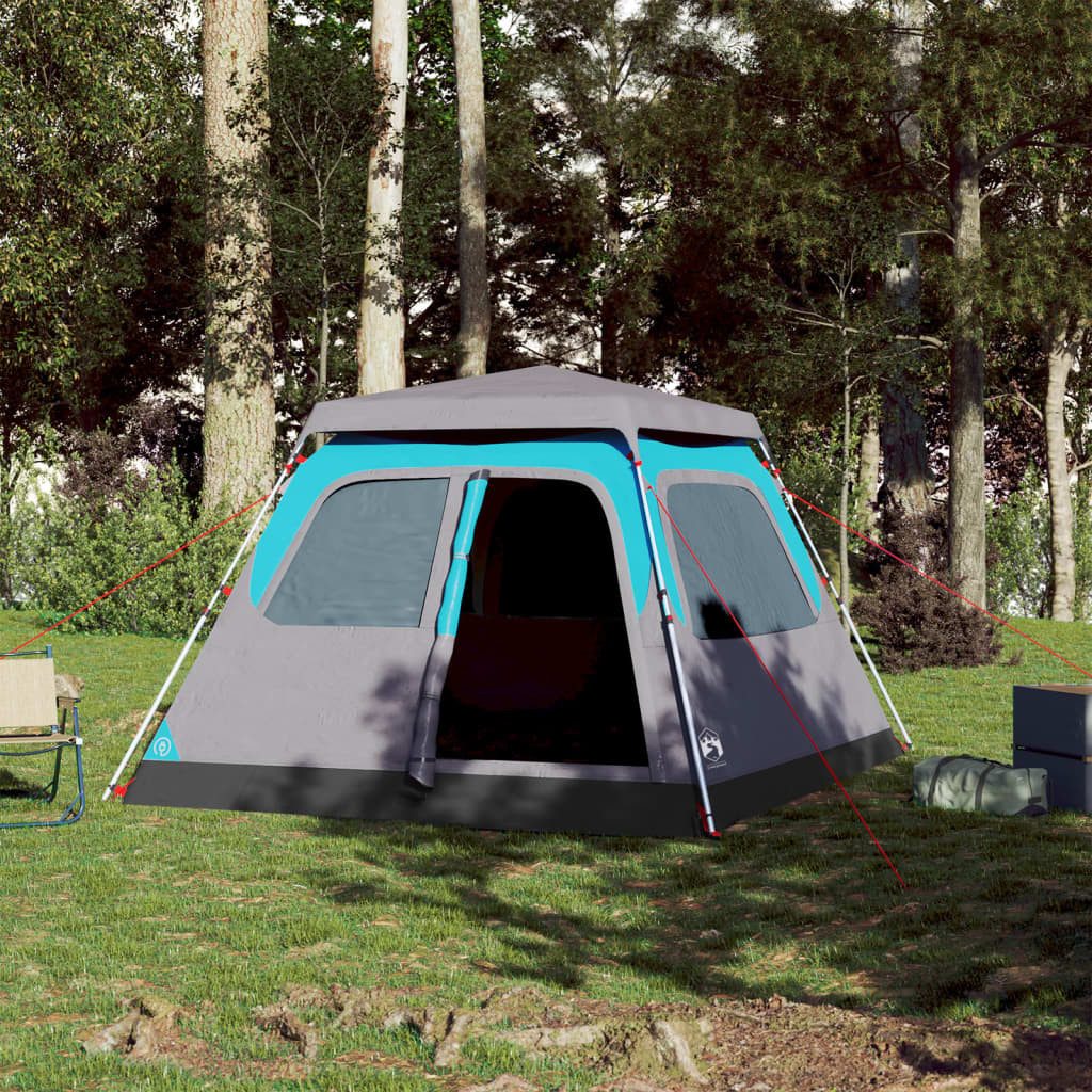 vidaXL Kuppelzelt Kuppel-Campingzelt 4 Personen Blau günstig online kaufen
