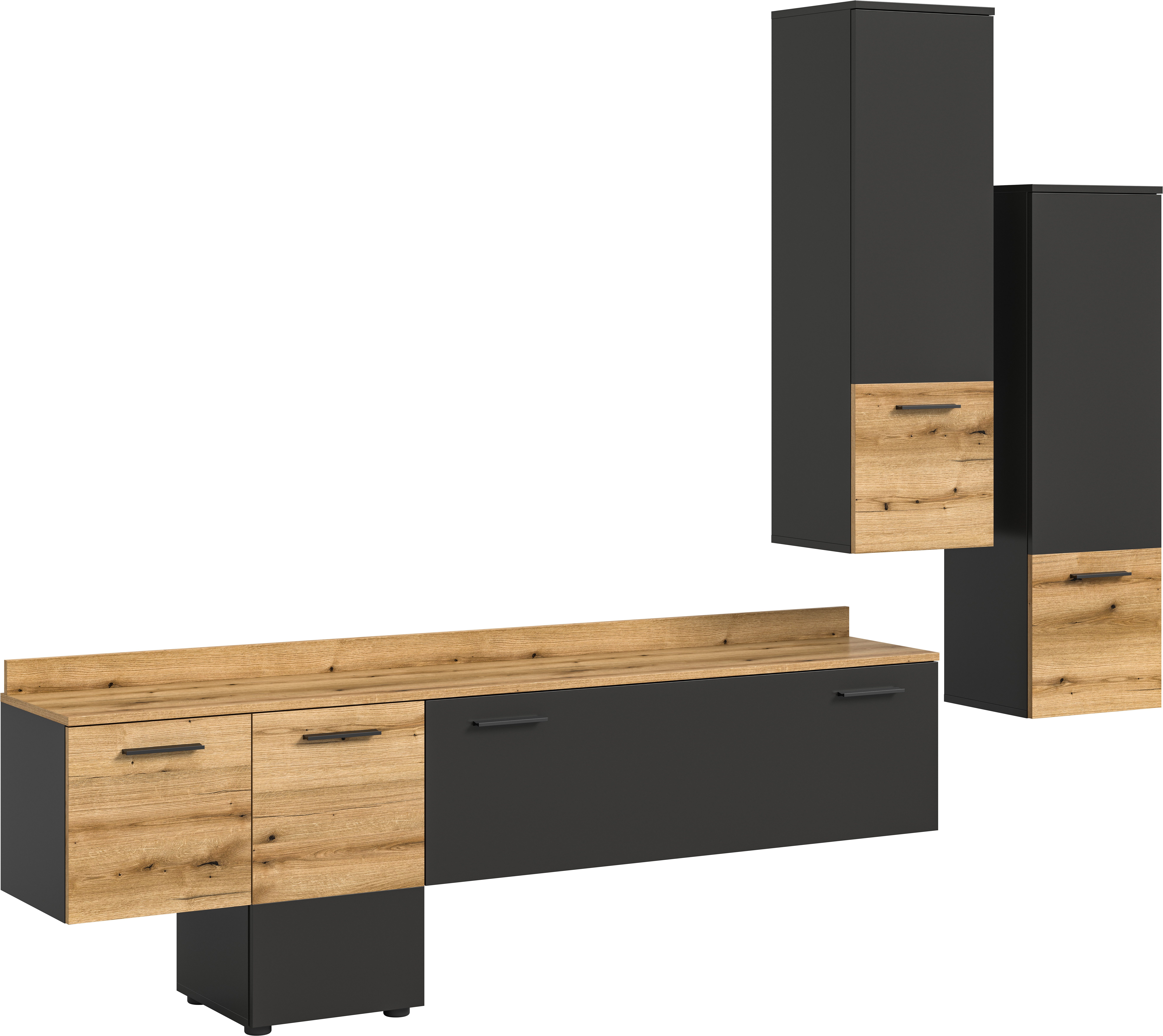 INOSIGN Wohnwand Laport, Breite 247 cm, inkl. 1 Lowboard mit indirekter Bel günstig online kaufen