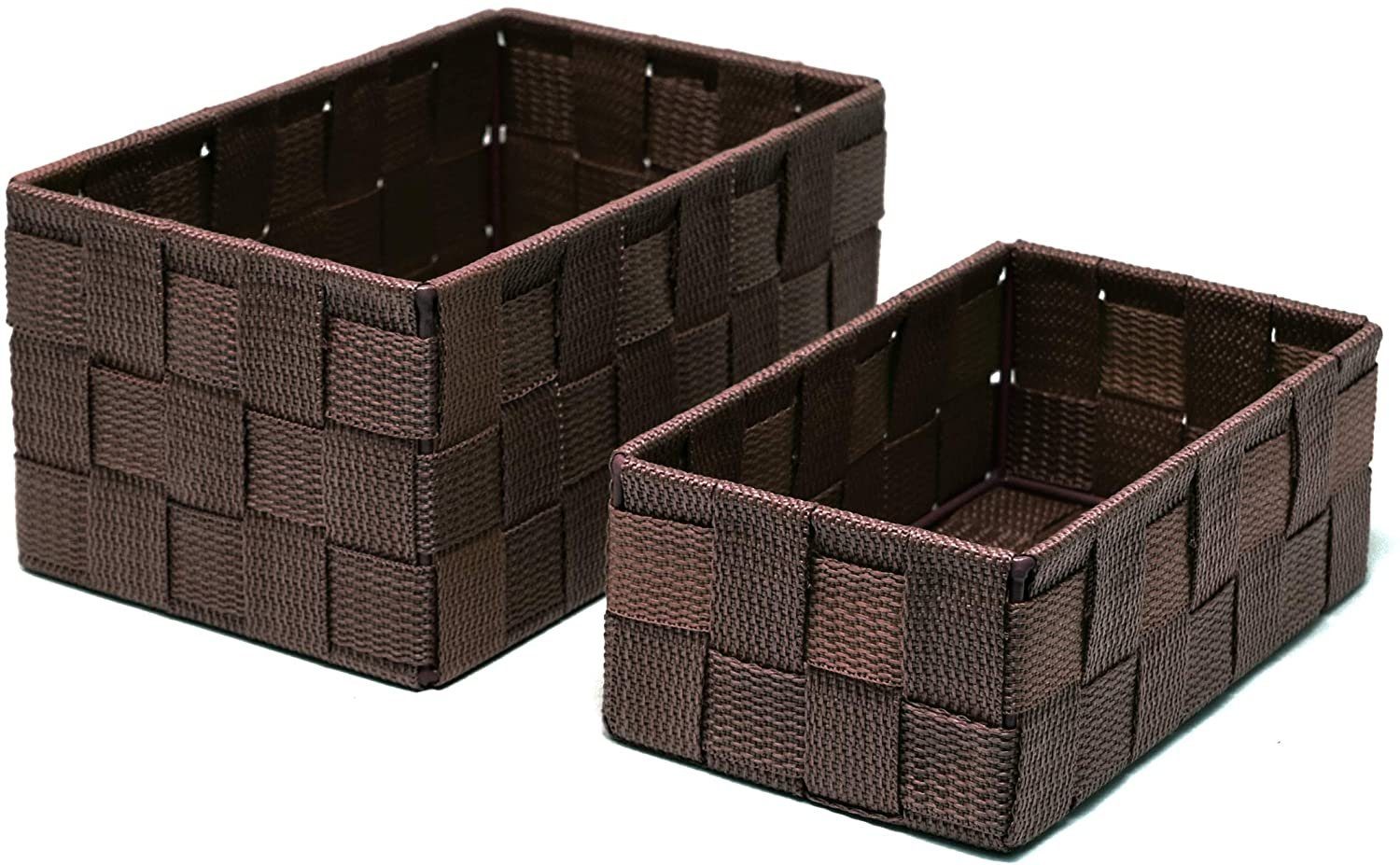 Lashuma Aufbewahrungskorb (Set, 2 St), eckige Badezimmer Körbchen braun günstig online kaufen