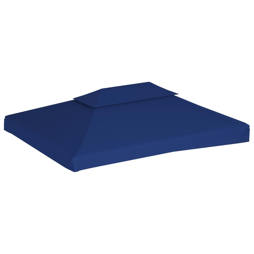 vidaXL Pavillon-Ersatzdach Pavillon-Dachplane mit Kaminabzug 310 g/m² 4x3 m Blau, 400 x 300 cm