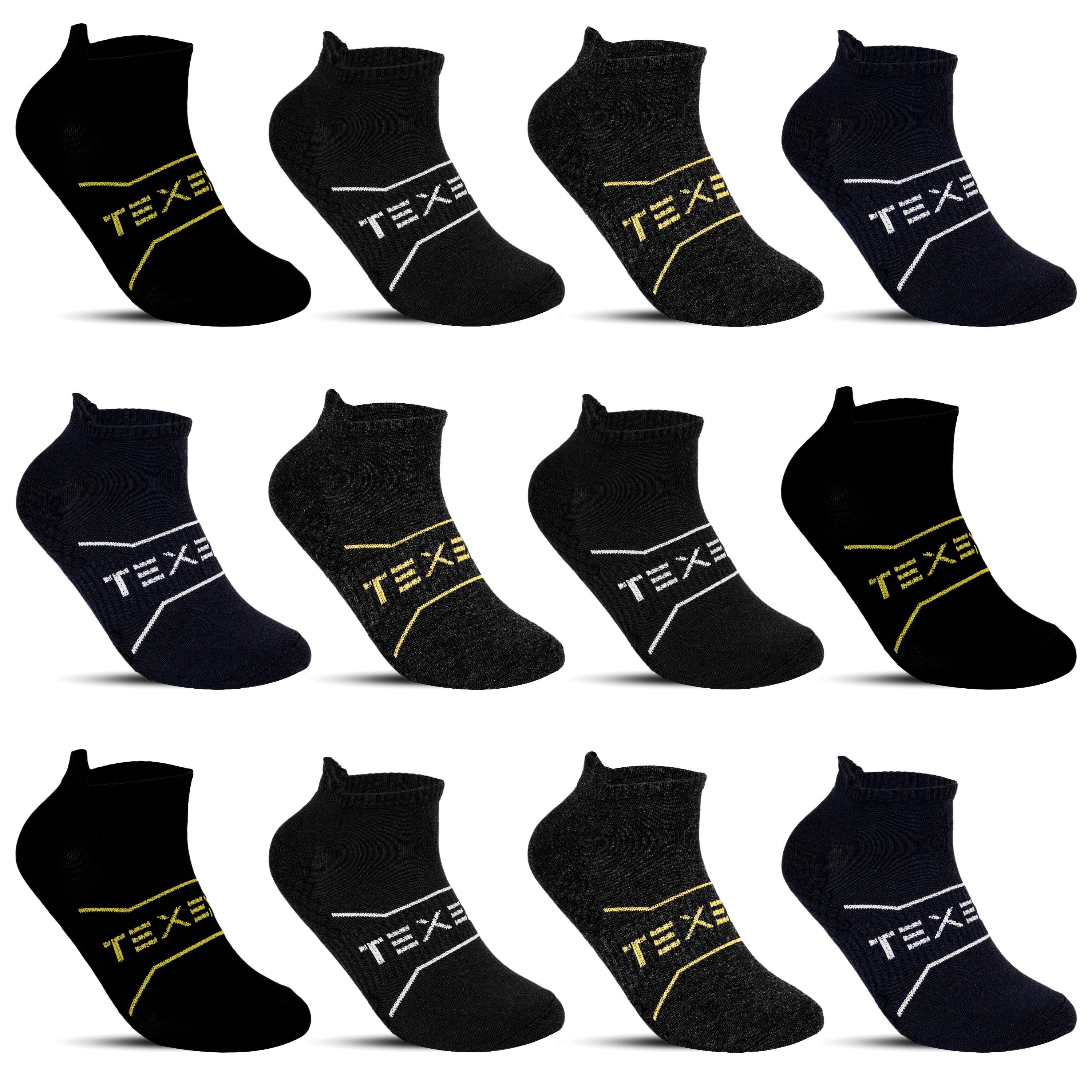 Paar Socken Sport TEXEMP (4-Paar) Langlebig Robust Baumwolle Herren & Damen 12 & Freizeit Sneaker Sneakersocken 8, 4,