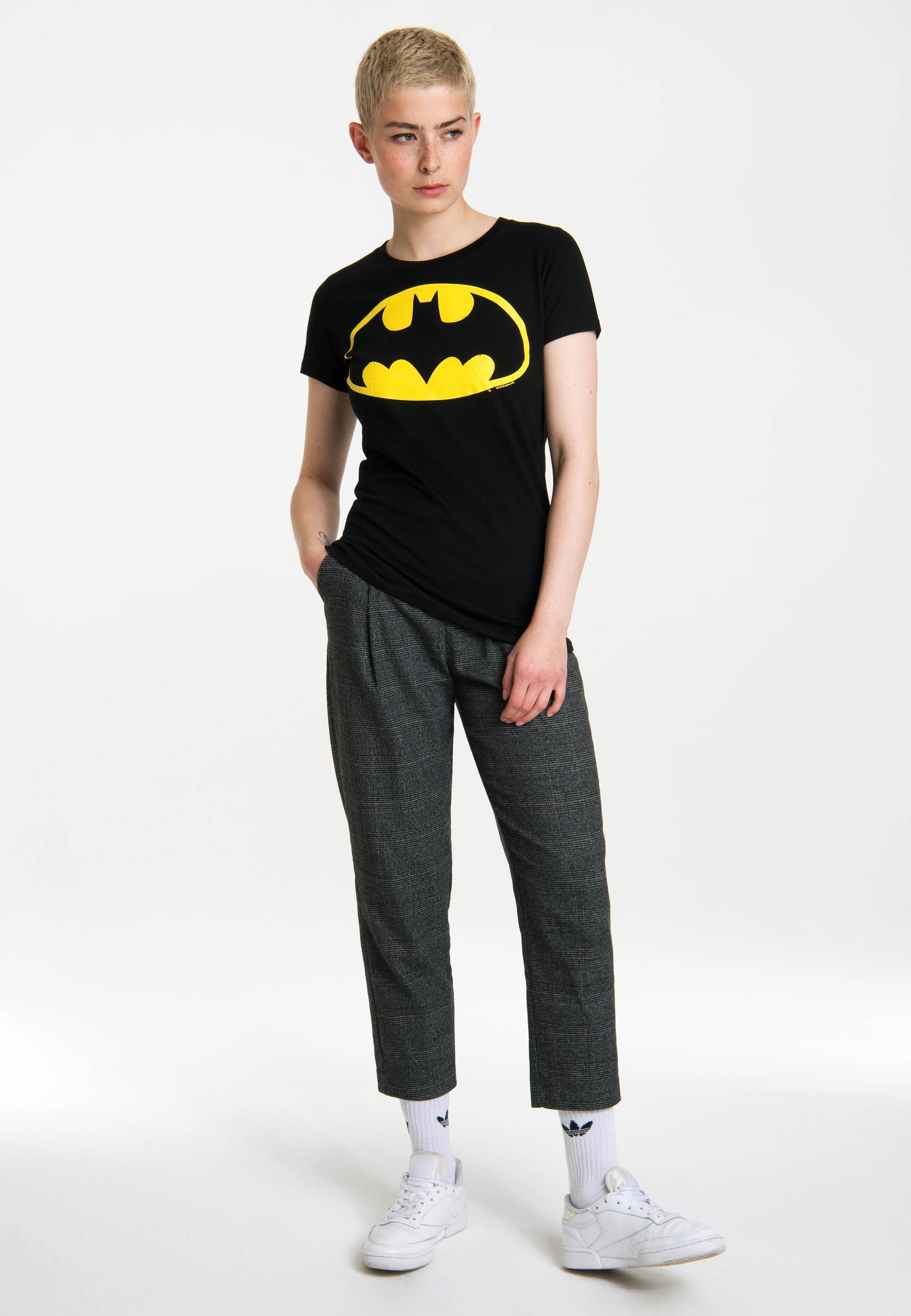 Superhelden-Print coolem mit LOGOSHIRT T-Shirt Batman