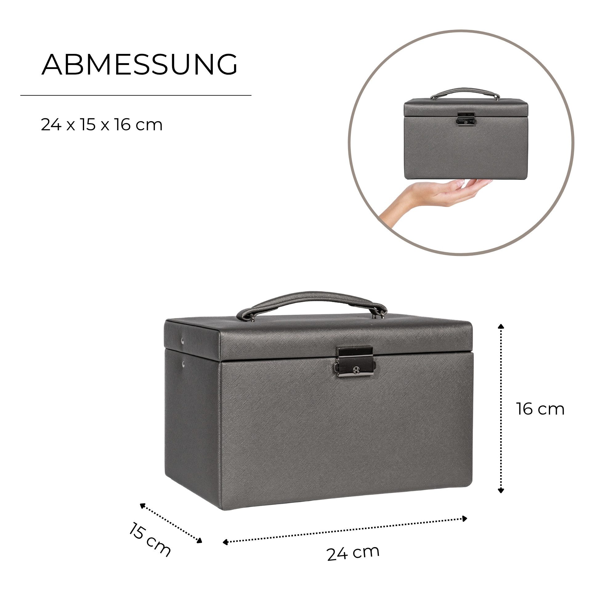 Friedrich23 Schmuckkasten Jolie 2.0 Kreuznarben-Optik günstig online kaufen