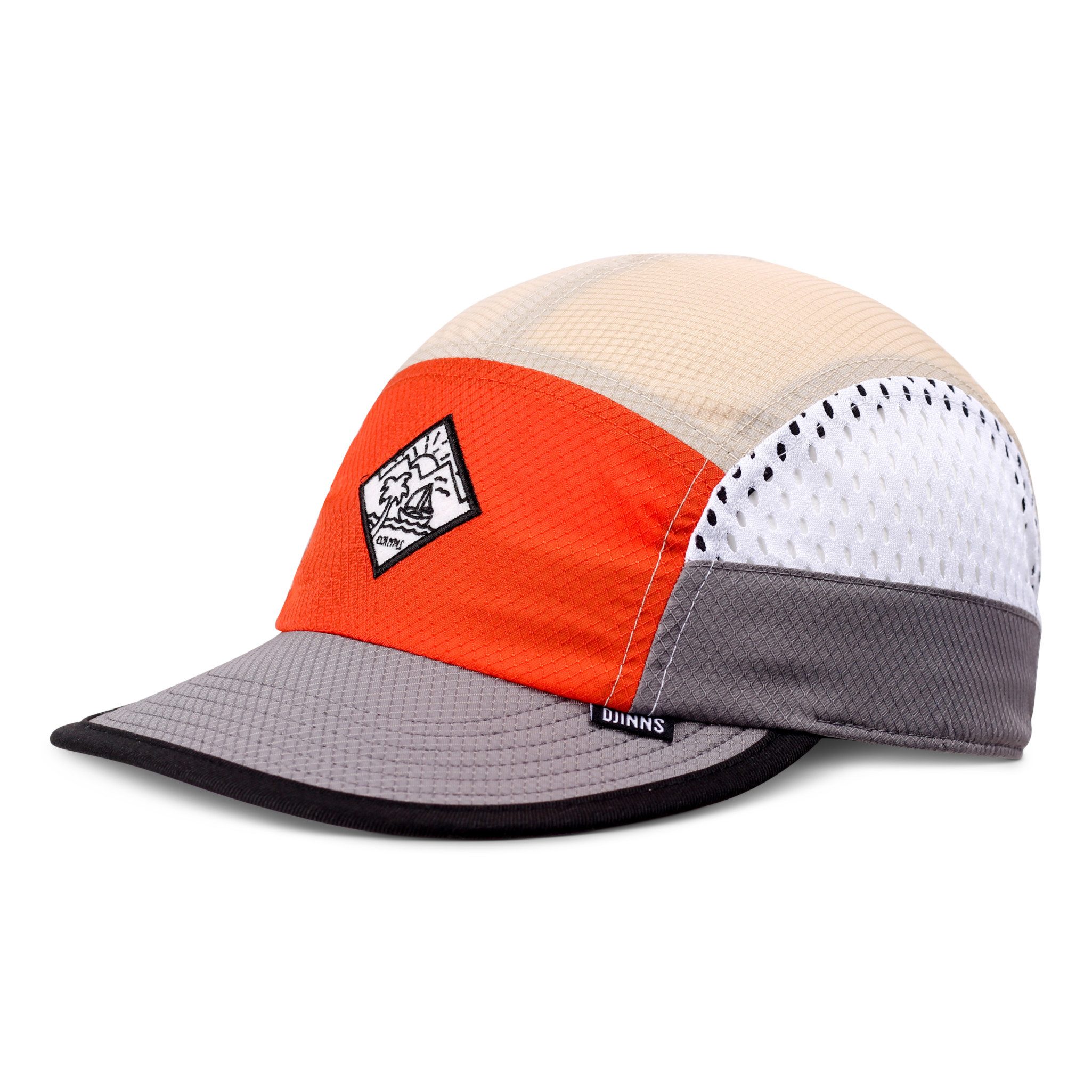 Djinns Flat Cap Djinns 5 Panel Soft Flatcap Rip Jersey (Basecap, 5 Panel, Basecap) seitliche Mesh-Einsätze