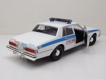 GREENLIGHT collectibles Modellauto Chevrolet Caprice Chicago Police Department 1989 weiß Modellauto 1:18, Maßstab 1:18