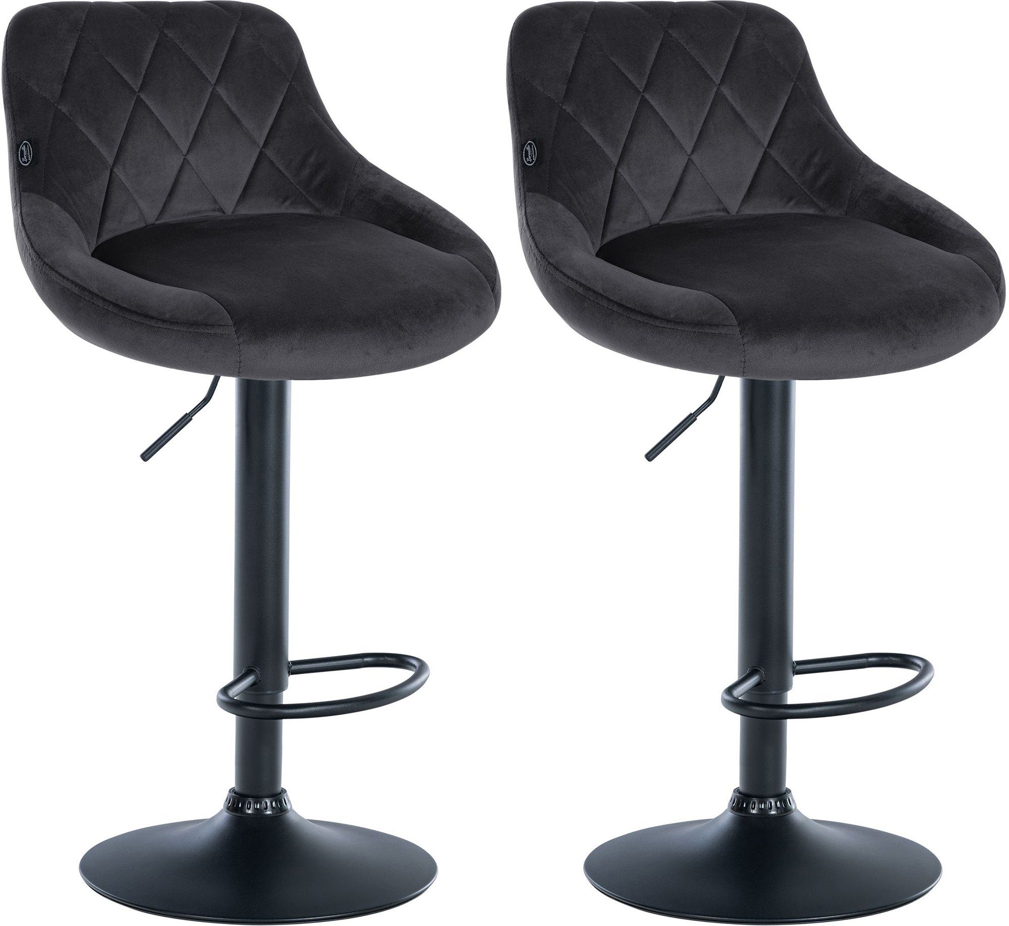 CLP Barhocker Lazio Samt (2er Set, günstig online kaufen