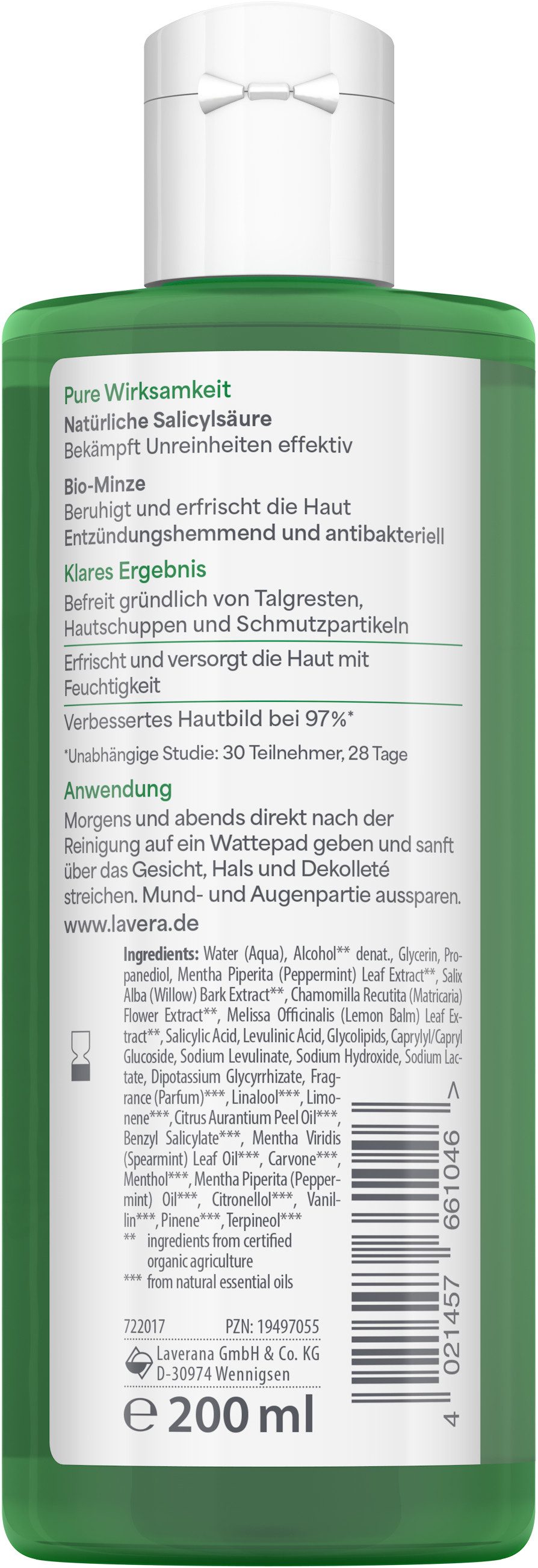 lavera Gesichtswasser Pure Beauty Klärendes Gesichtswasser