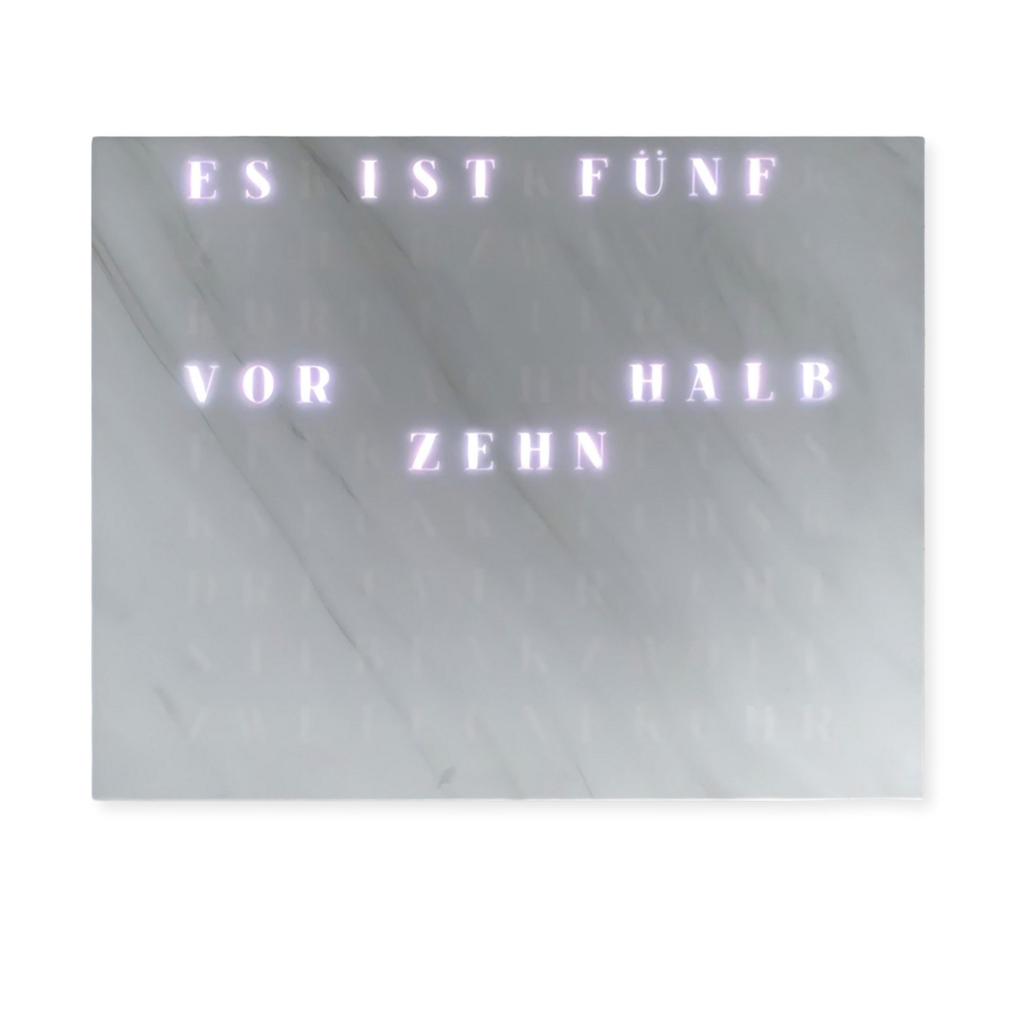 build-yours.de Wanduhr WordClock Jupiter Weißer Marmor günstig online kaufen