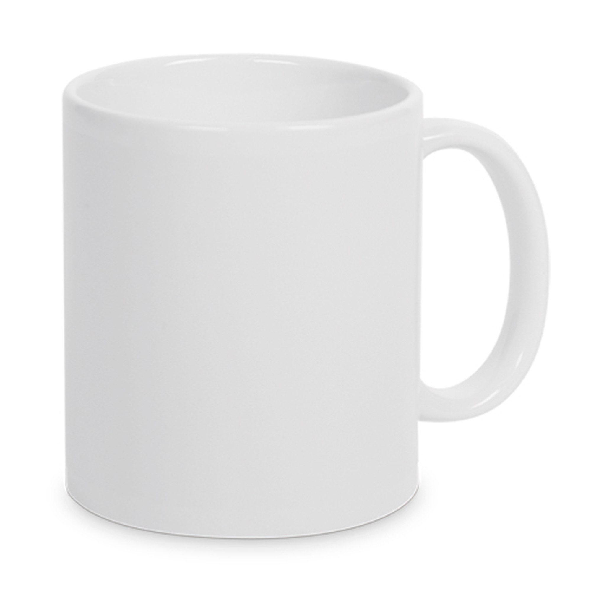 PlottPrint Tasse Premium Sublimationsrohling 11 oz / 330 ml, 1-tlg., Keramik, spülmaschinengeeignet, unbedruckt, Sublimationsbeschichtung