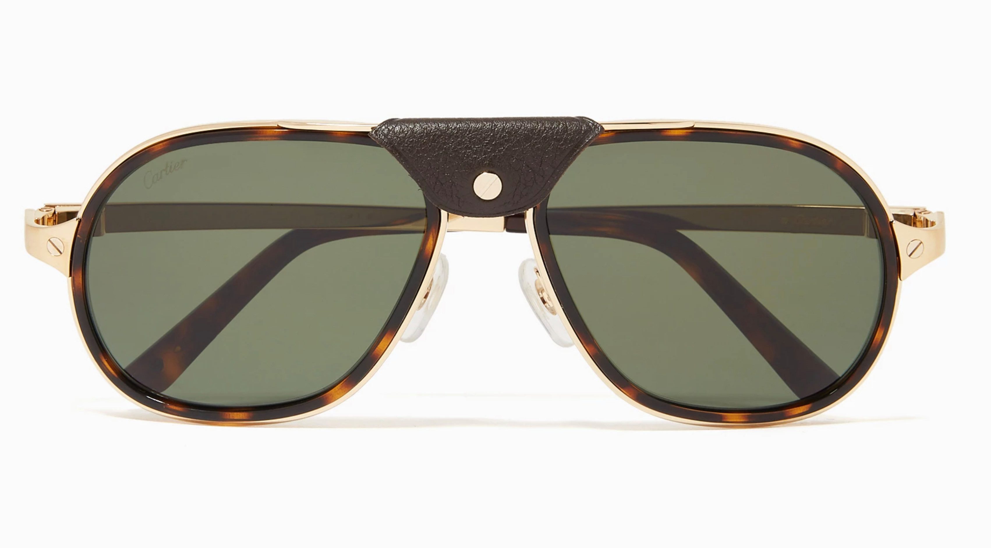 Cartier Sonnenbrille Eyewear Santos de Cartier Aviator Brille Santos-Schrauben auf den Bügeln,feinen Cartier-Logodetails
